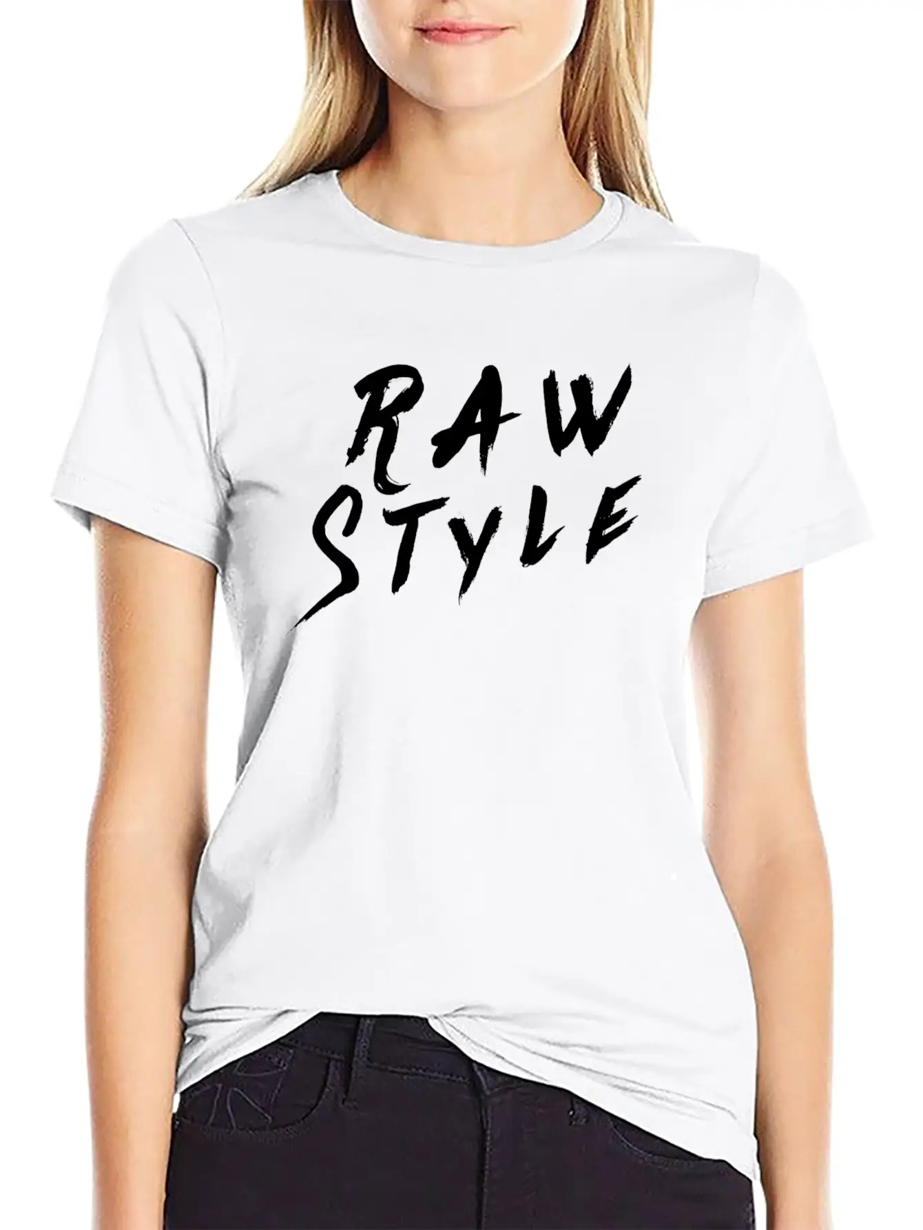 RawStyle (black) Lightweight Cotton T-Shirt – Daily Comfort Graphic Shirt