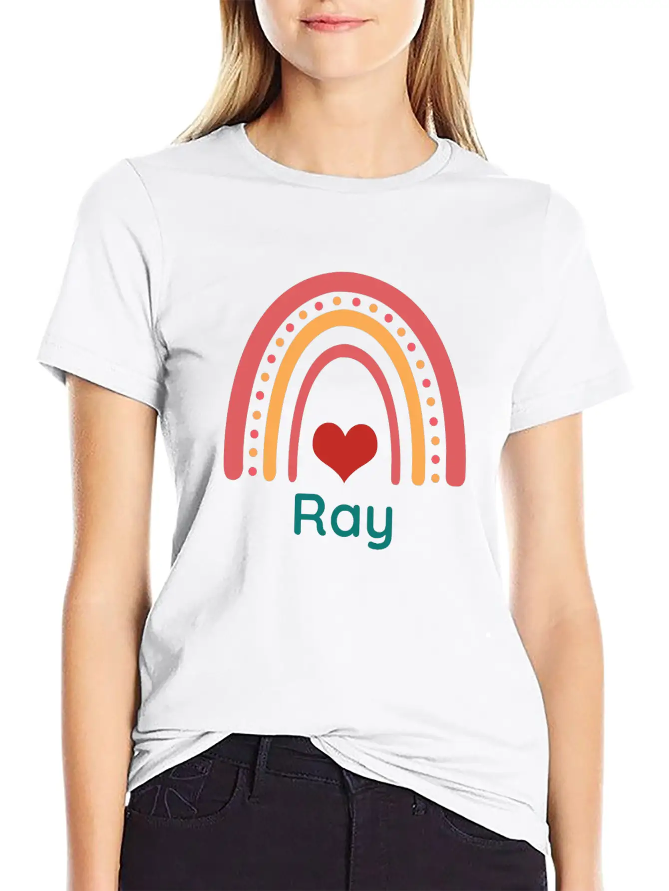 Ray Vintage Boho Rainbow Essential Cotton Tee For Daily Outfits – Unisex Style