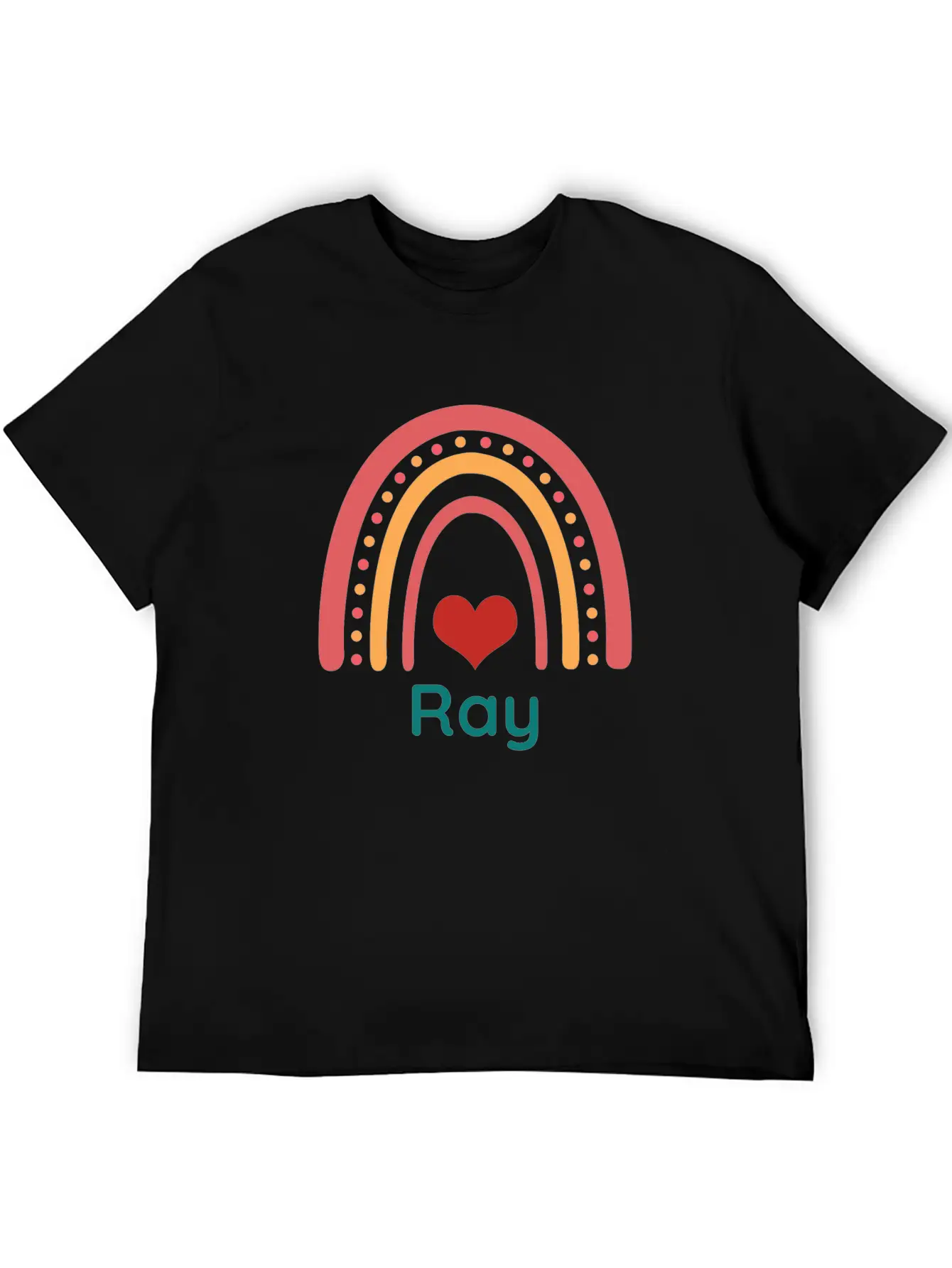 Ray Vintage Boho Rainbow Essential Cotton Tee For Daily Outfits – Unisex Style