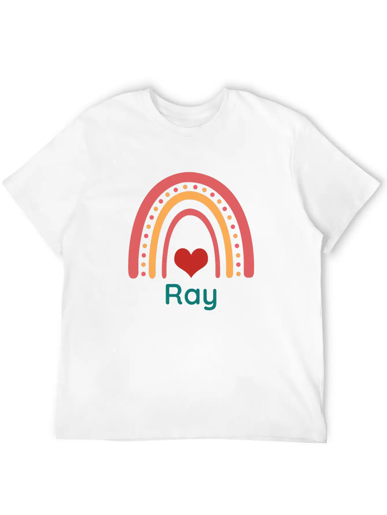 Ray Vintage Boho Rainbow Essential Cotton Tee For Daily Outfits – Unisex Style