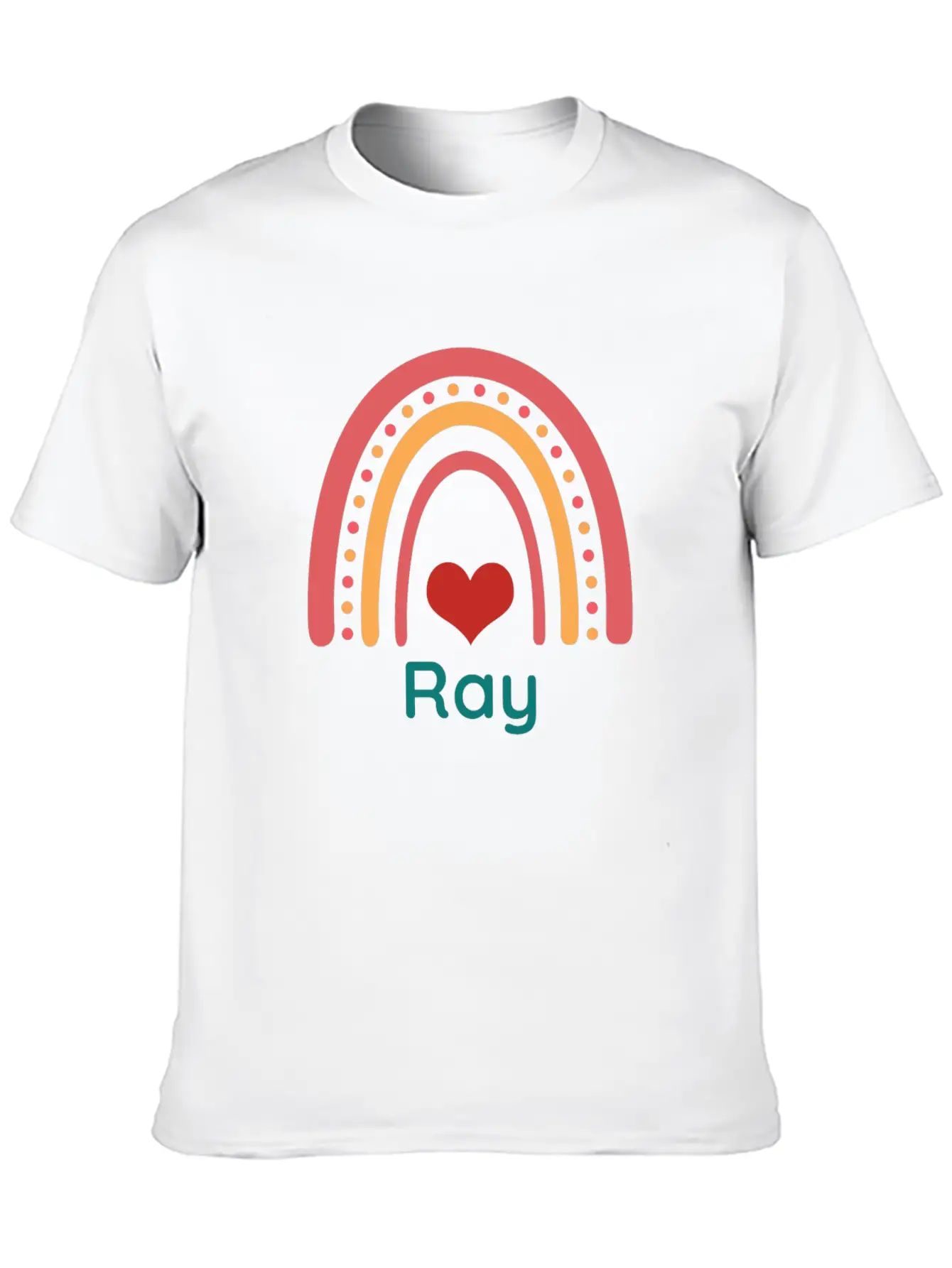 Ray Vintage Boho Rainbow Essential Cotton Tee For Daily Outfits – Unisex Style
