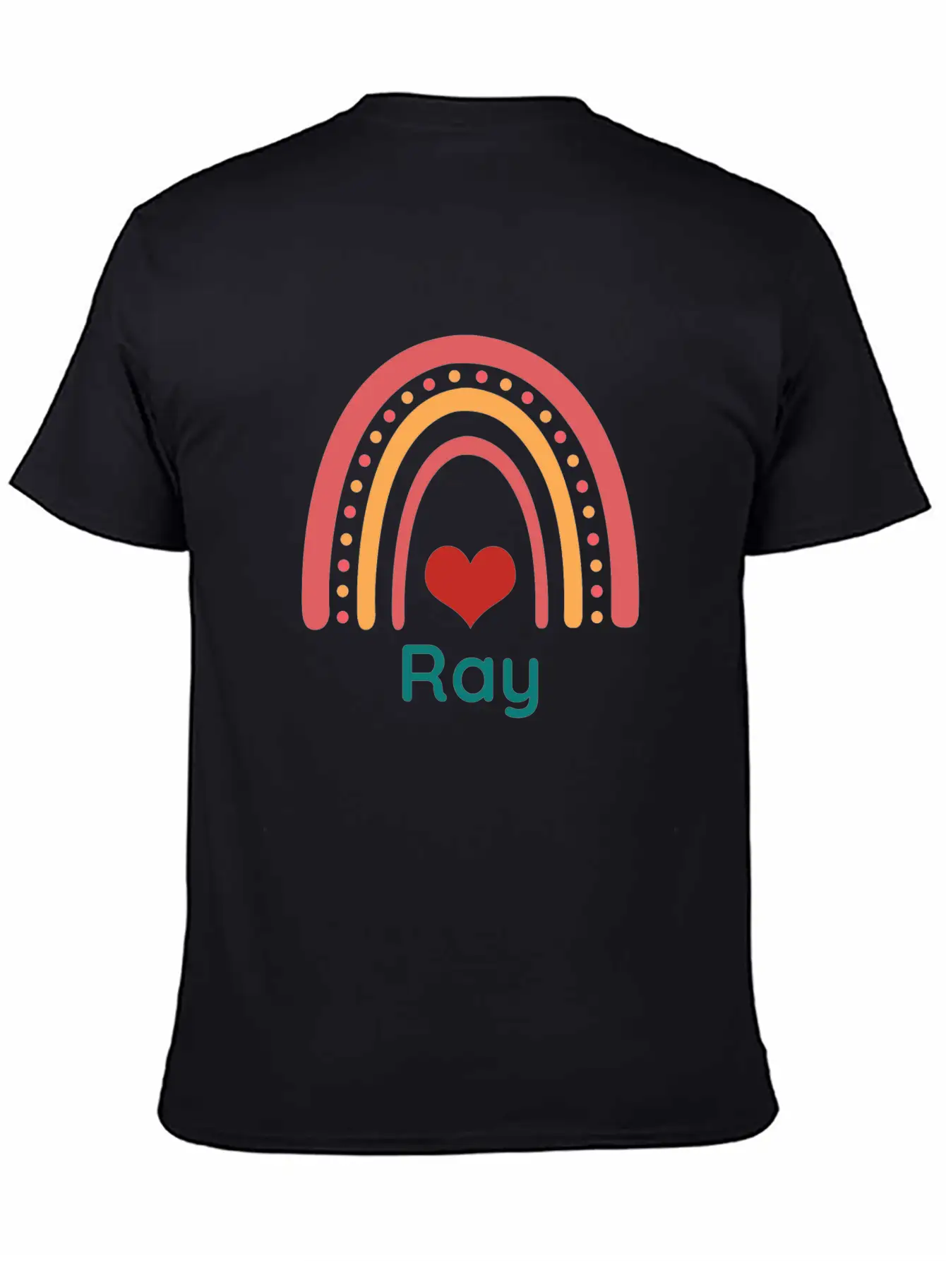 Ray Vintage Boho Rainbow Essential Cotton Tee For Daily Outfits – Unisex Style