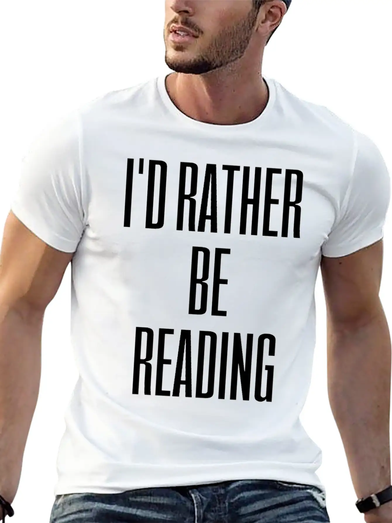 Reading Book Lightweight Cotton T-Shirt – Daily Comfort Graphic Shirt