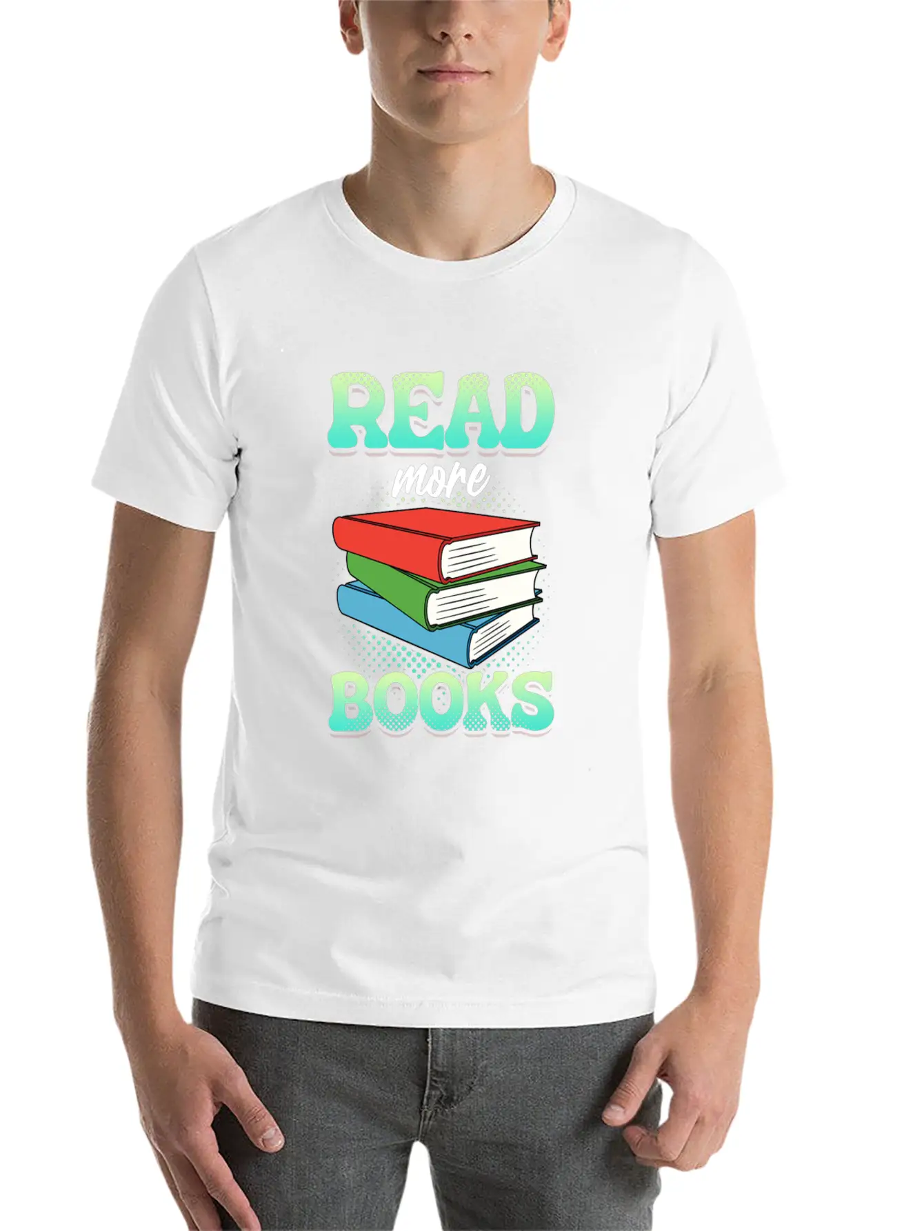 Reading Books Read More Books Unisex Casual T-Shirt – Clean Design For Daily Comfort
