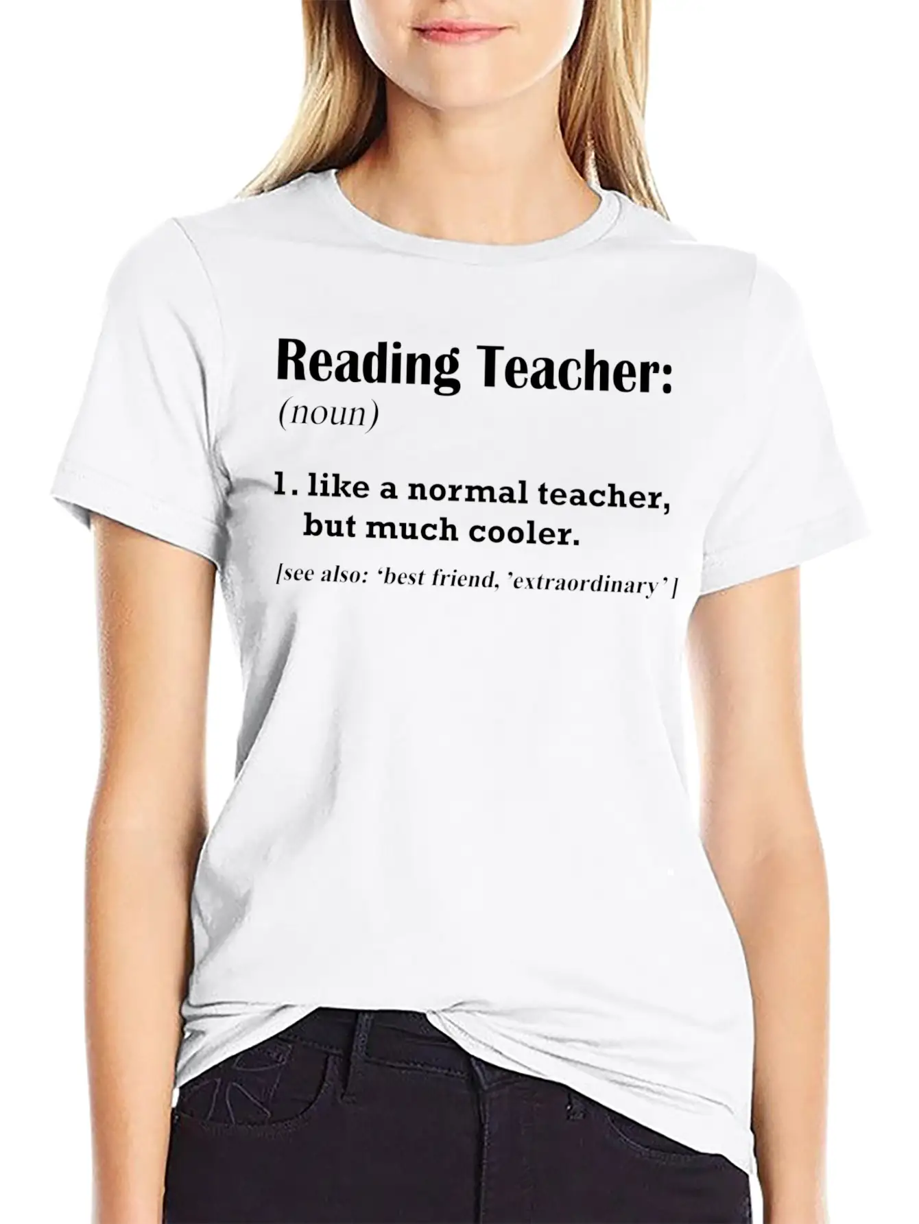 Reading Teacher Definition Modern Fit Casual T-Shirt – Clean And Versatile Design