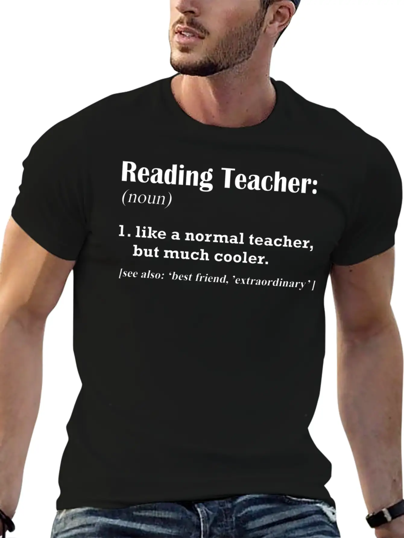 Reading Teacher Definition Modern Fit Casual T-Shirt – Clean And Versatile Design