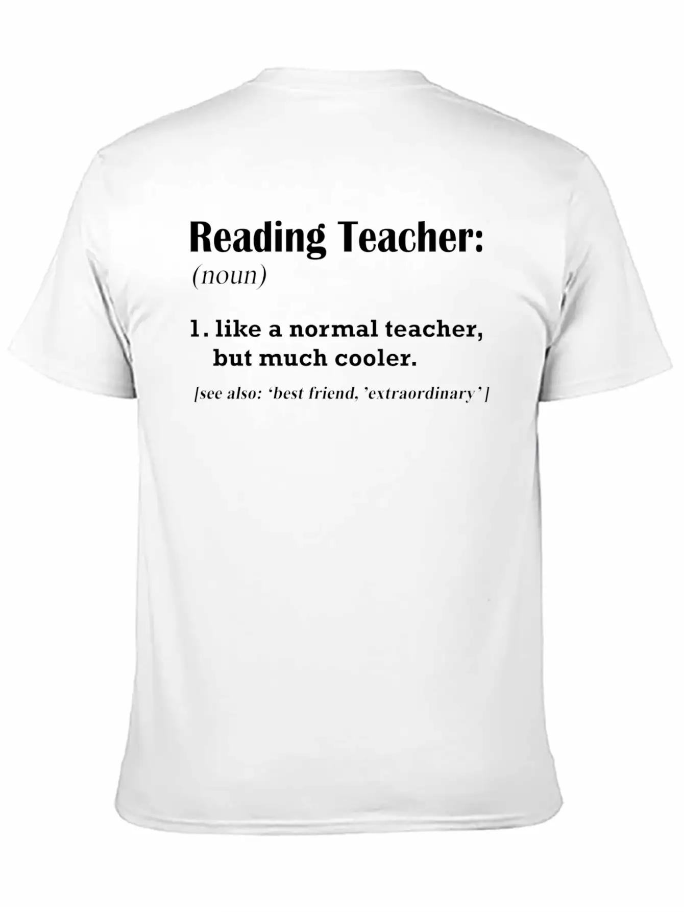 Reading Teacher Definition Modern Fit Casual T-Shirt – Clean And Versatile Design
