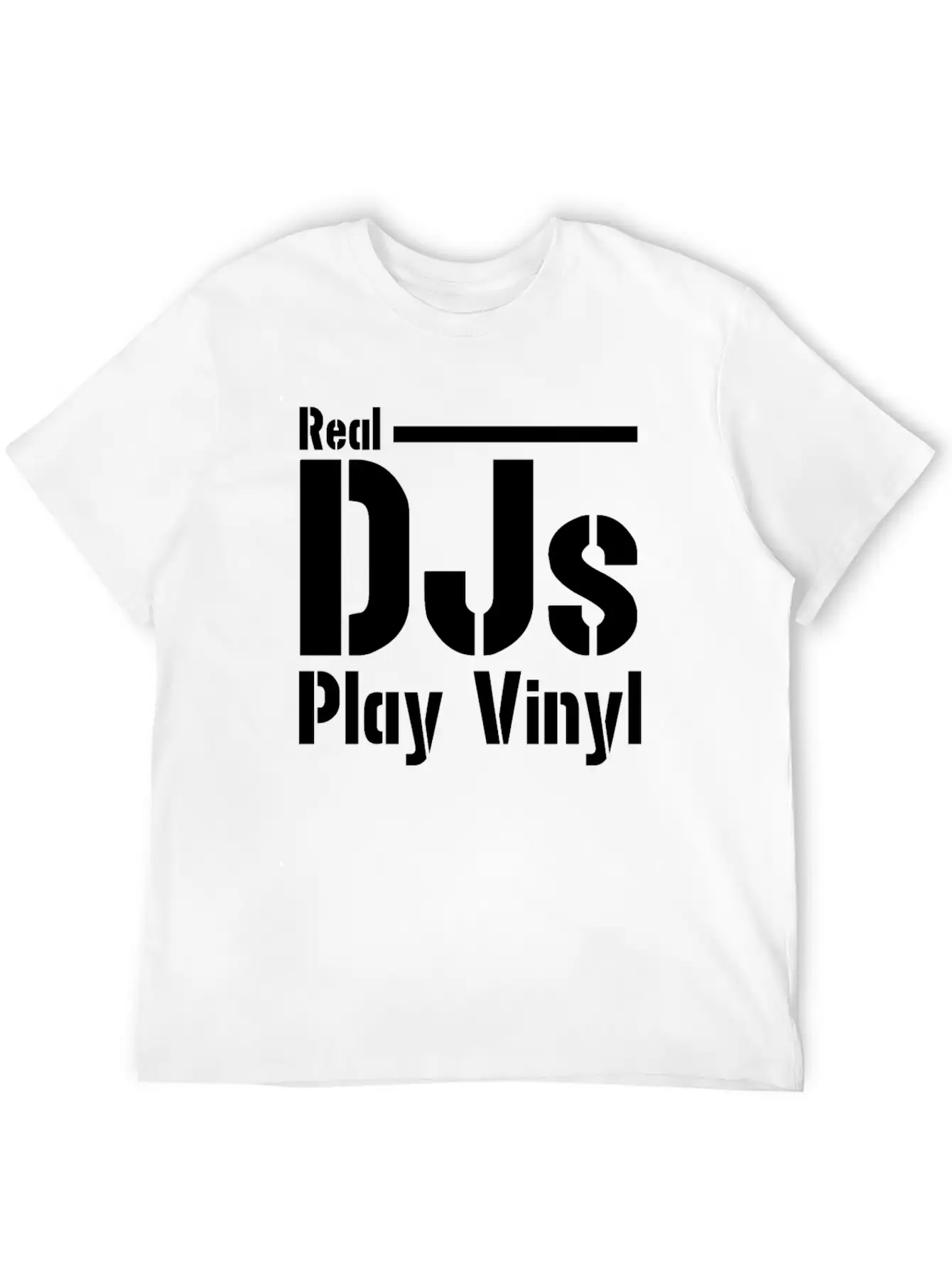 Real DJs Play Vinyl - Headset, Headphones, DJ, Equ Modern Fit Casual T-Shirt – Clean And Versatile Design