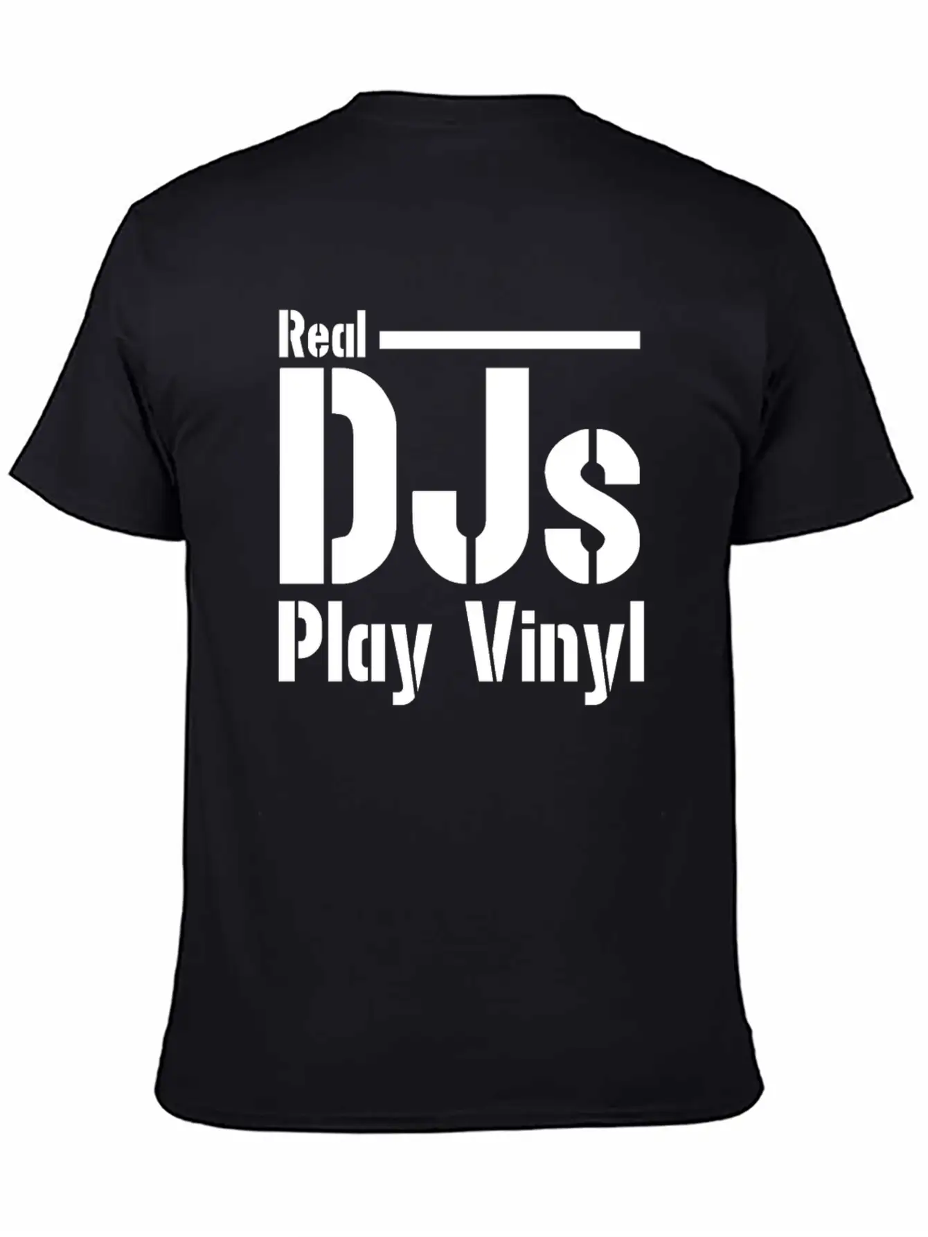 Real DJs Play Vinyl - Headset, Headphones, DJ, Equ Modern Fit Casual T-Shirt – Clean And Versatile Design