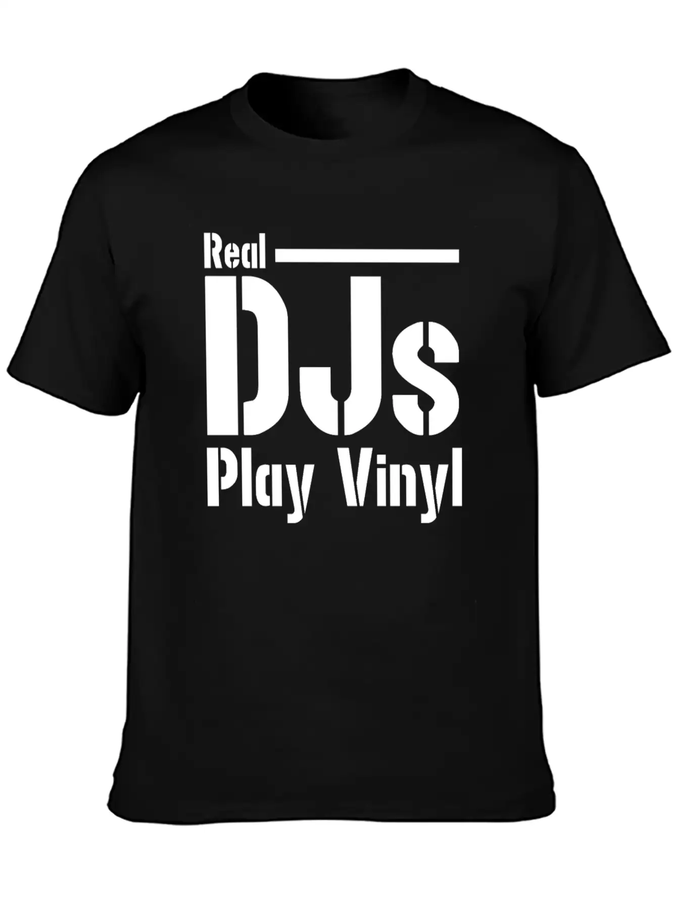 Real DJs Play Vinyl - Headset, Headphones, DJ, Equ Modern Fit Casual T-Shirt – Clean And Versatile Design