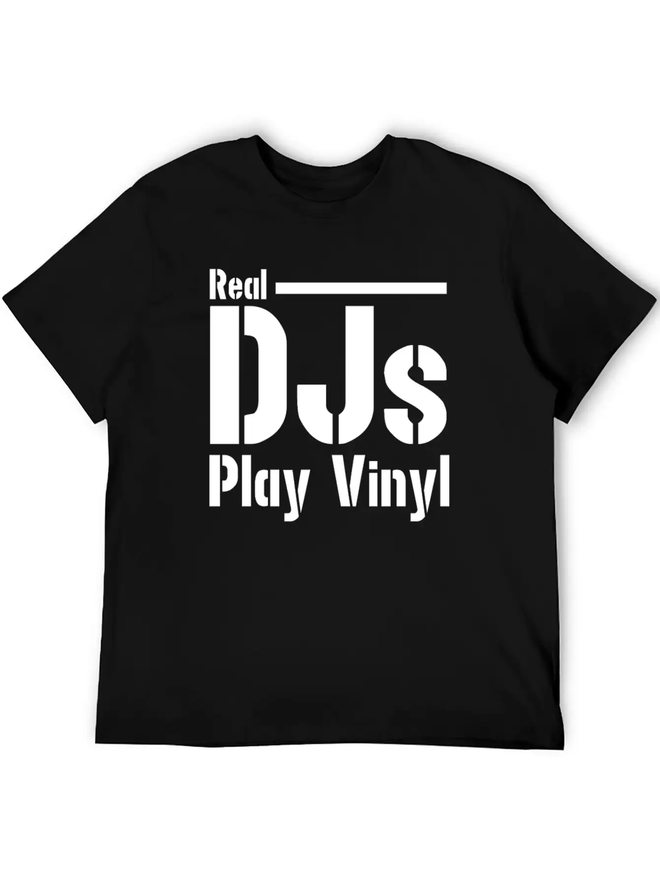 Real DJs Play Vinyl - Headset, Headphones, DJ, Equ Modern Fit Casual T-Shirt – Clean And Versatile Design
