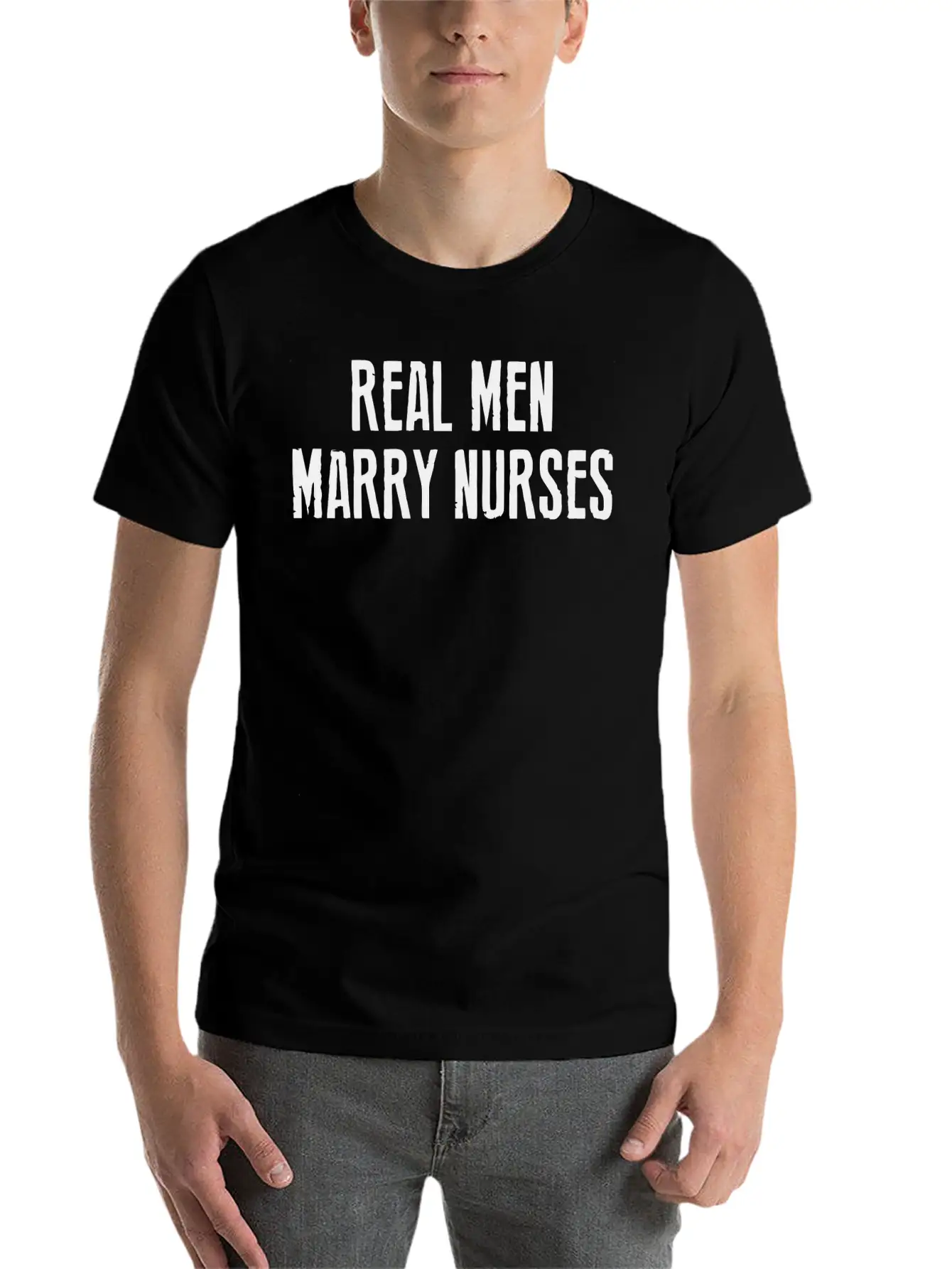 Real Man Marry Nurse Relaxed Everyday Tee – Lightweight And Durable Cotton