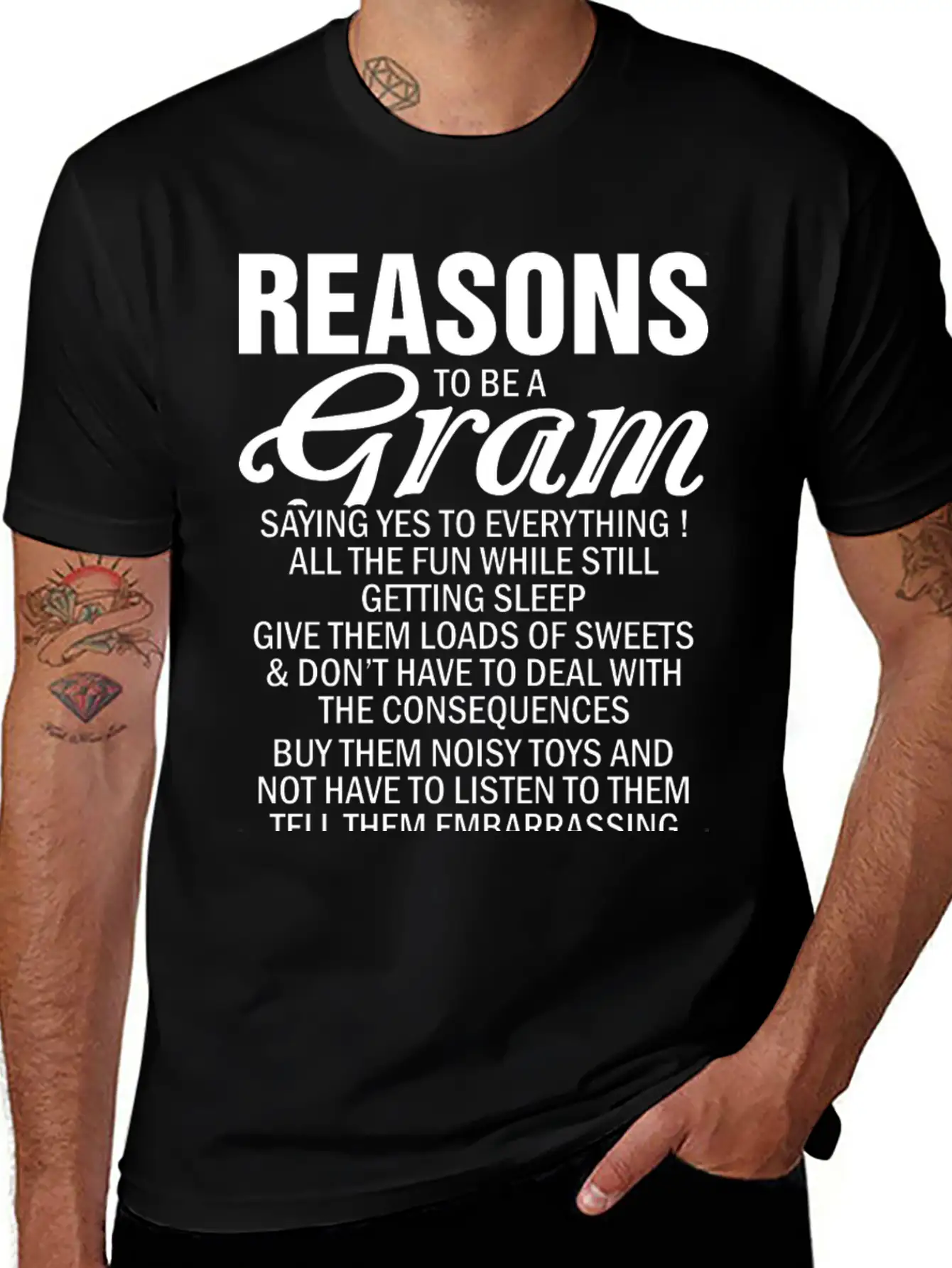 Reasons To Be A Gram Classic Fit Graphic Tee For Daily Comfort – Unisex Cotton Shirt