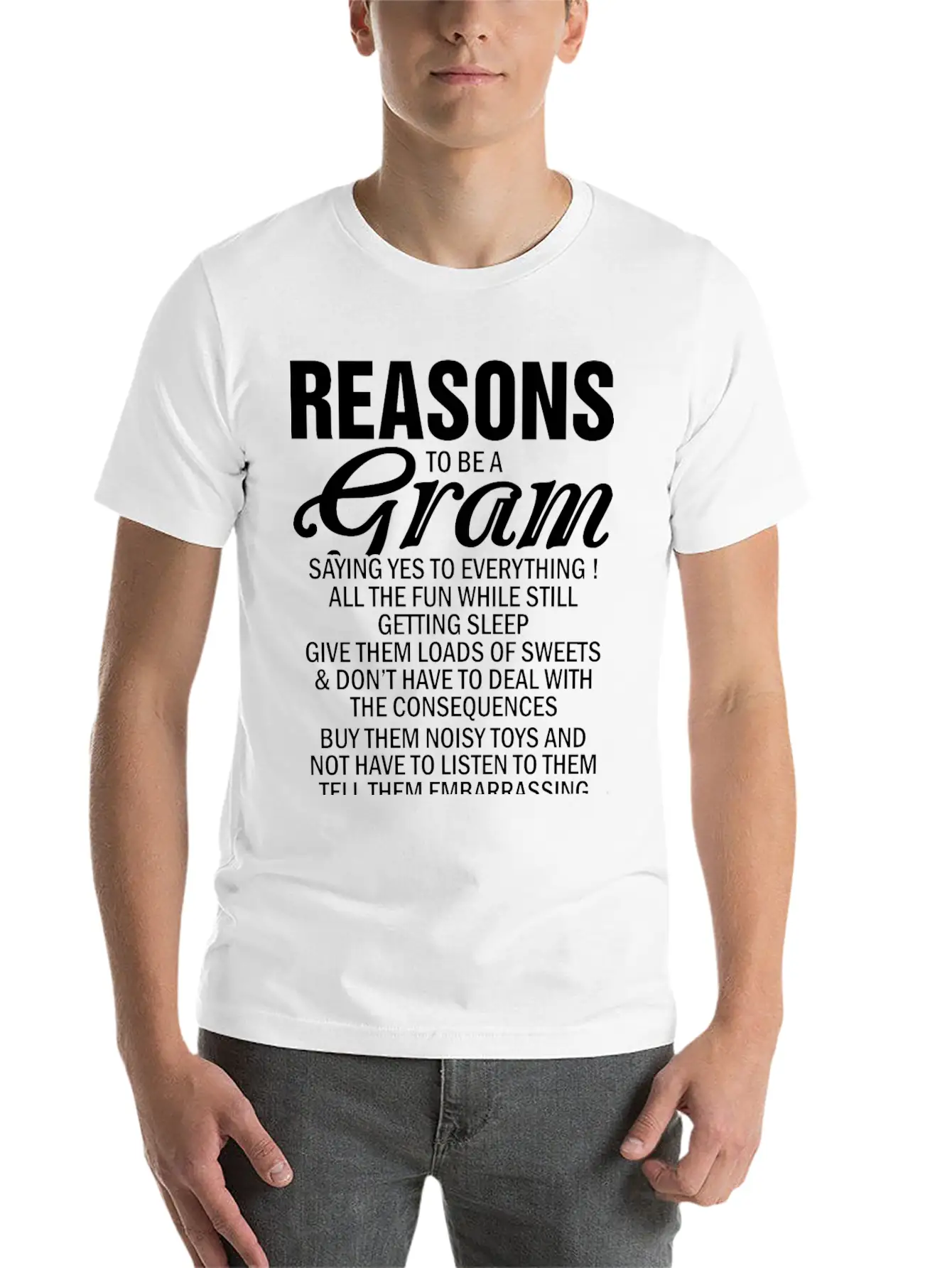 Reasons To Be A Gram Classic Fit Graphic Tee For Daily Comfort – Unisex Cotton Shirt