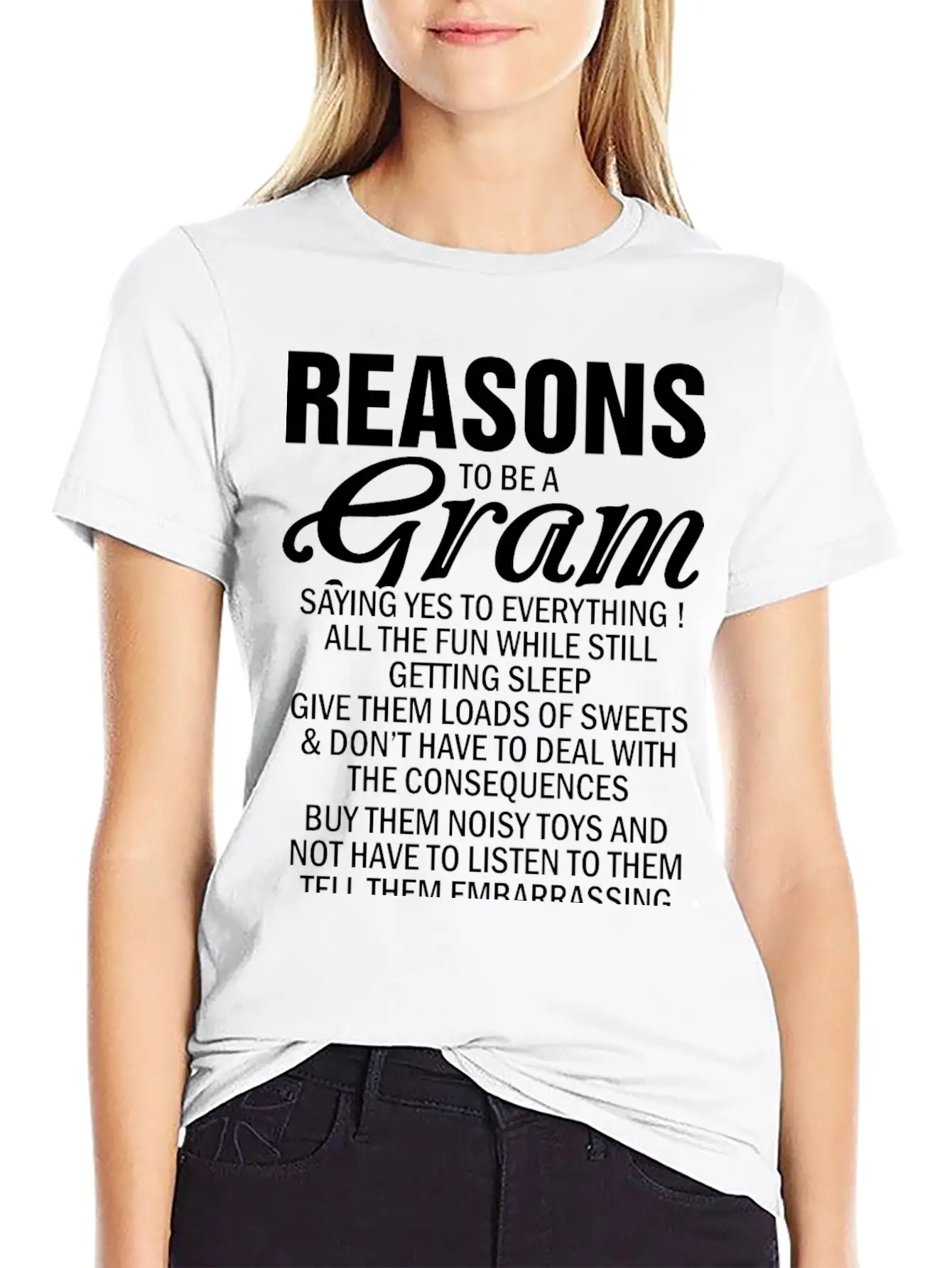 Reasons To Be A Gram Classic Fit Graphic Tee For Daily Comfort – Unisex Cotton Shirt