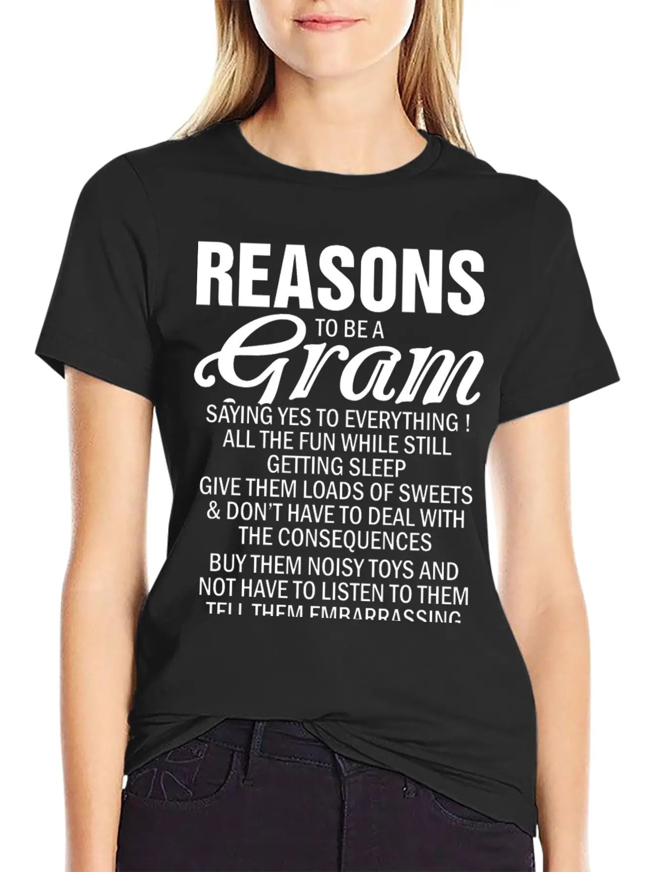 Reasons To Be A Gram Classic Fit Graphic Tee For Daily Comfort – Unisex Cotton Shirt