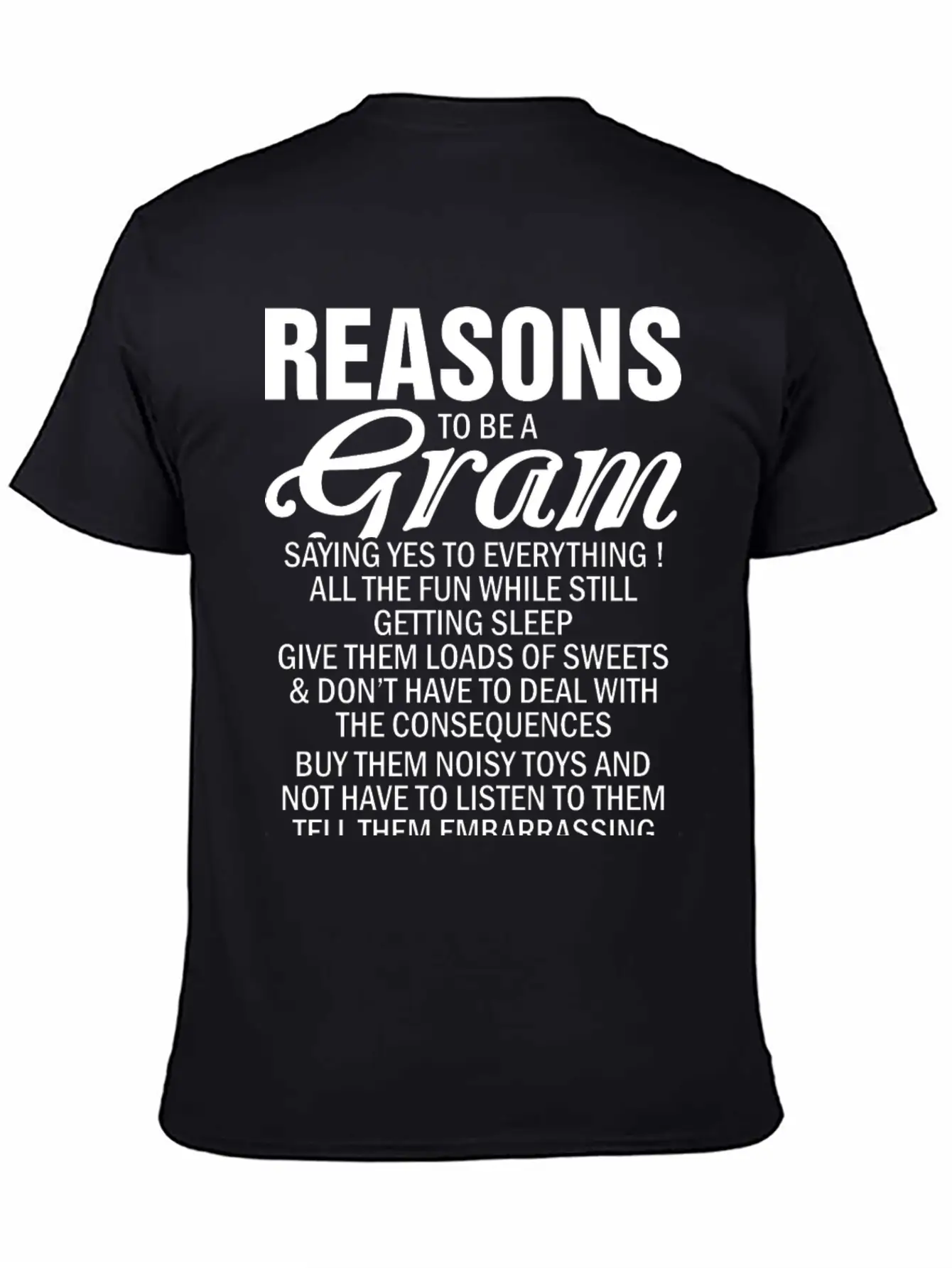 Reasons To Be A Gram Classic Fit Graphic Tee For Daily Comfort – Unisex Cotton Shirt