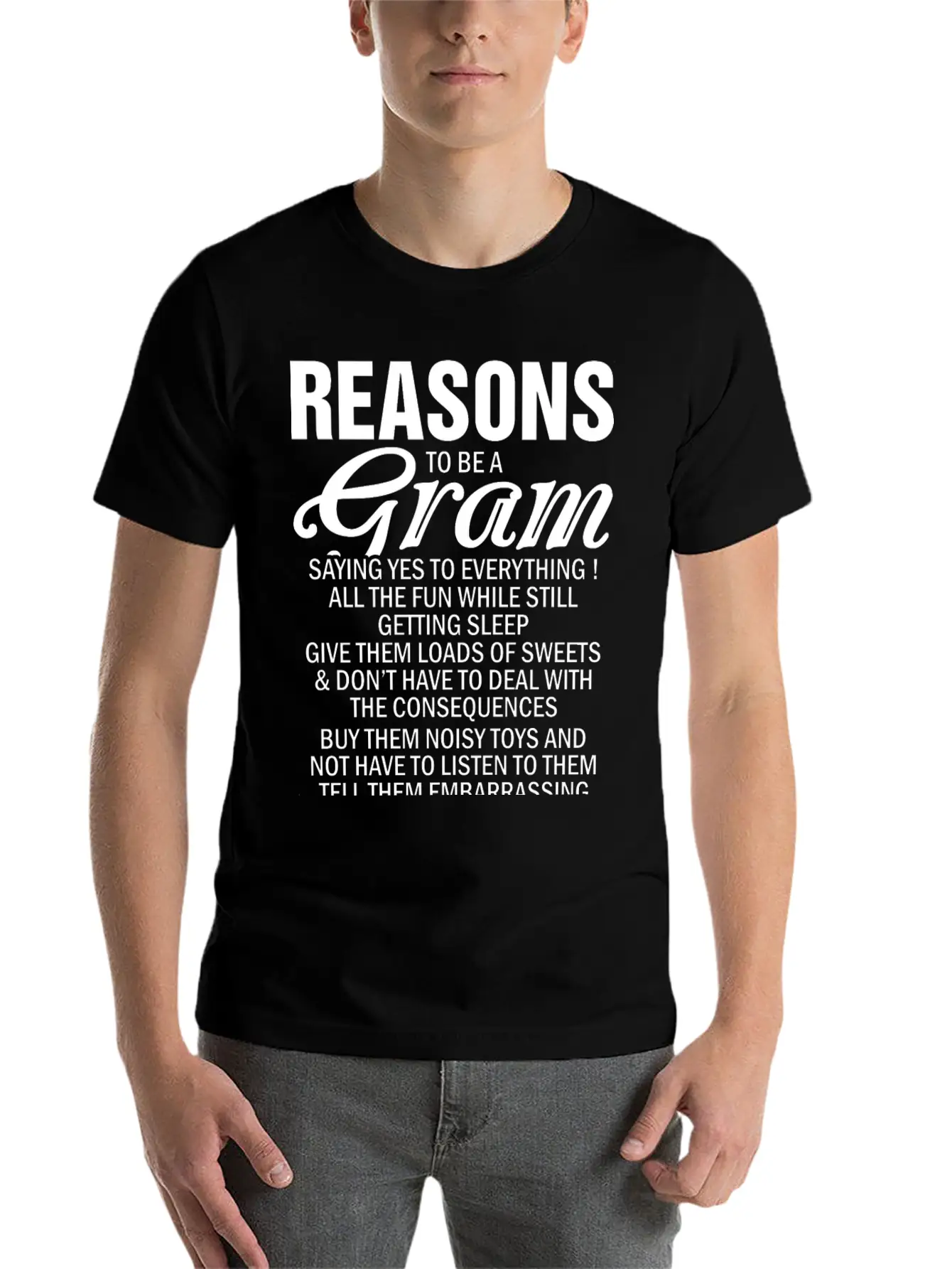 Reasons To Be A Gram Classic Fit Graphic Tee For Daily Comfort – Unisex Cotton Shirt