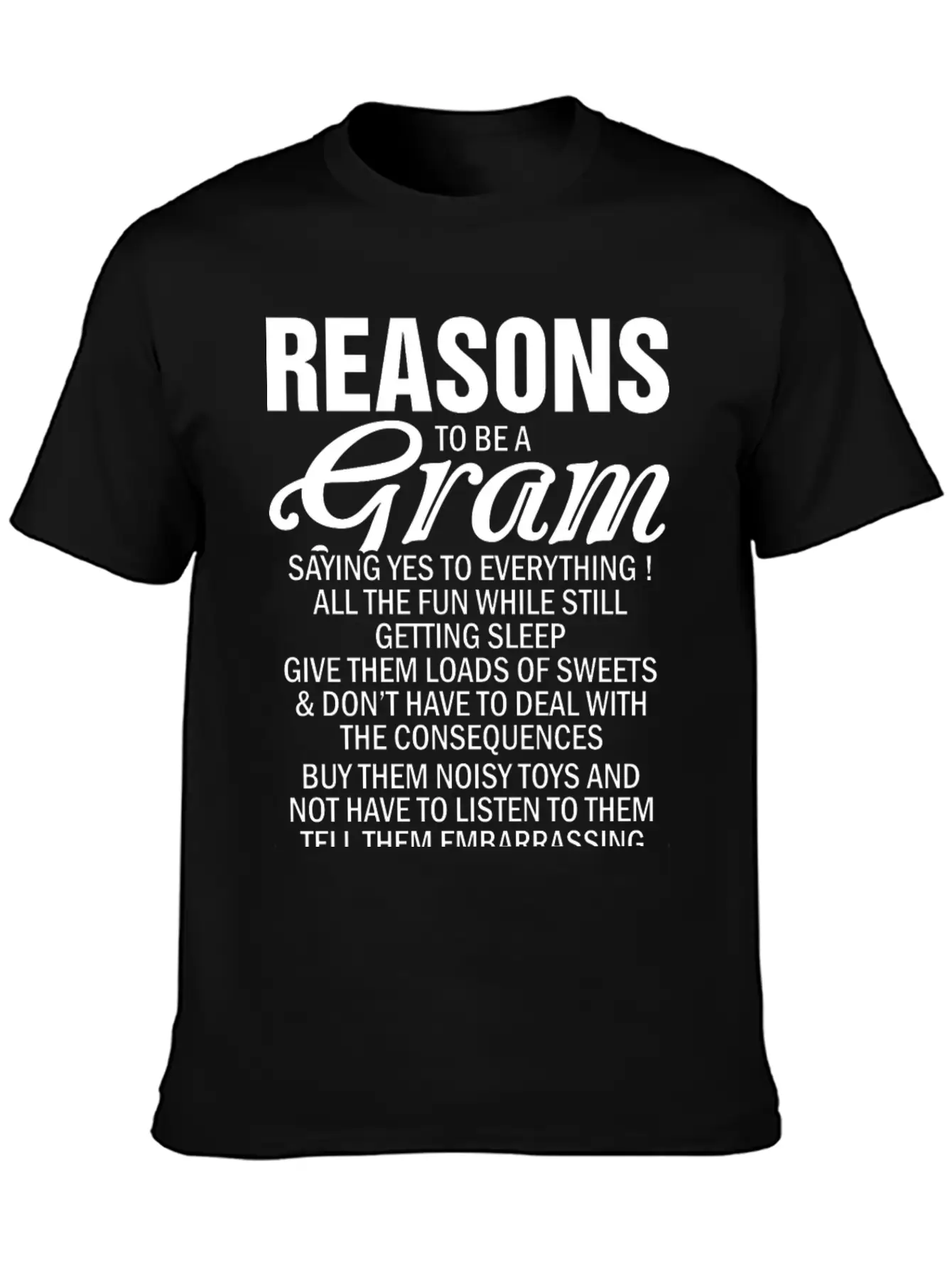 Reasons To Be A Gram Classic Fit Graphic Tee For Daily Comfort – Unisex Cotton Shirt
