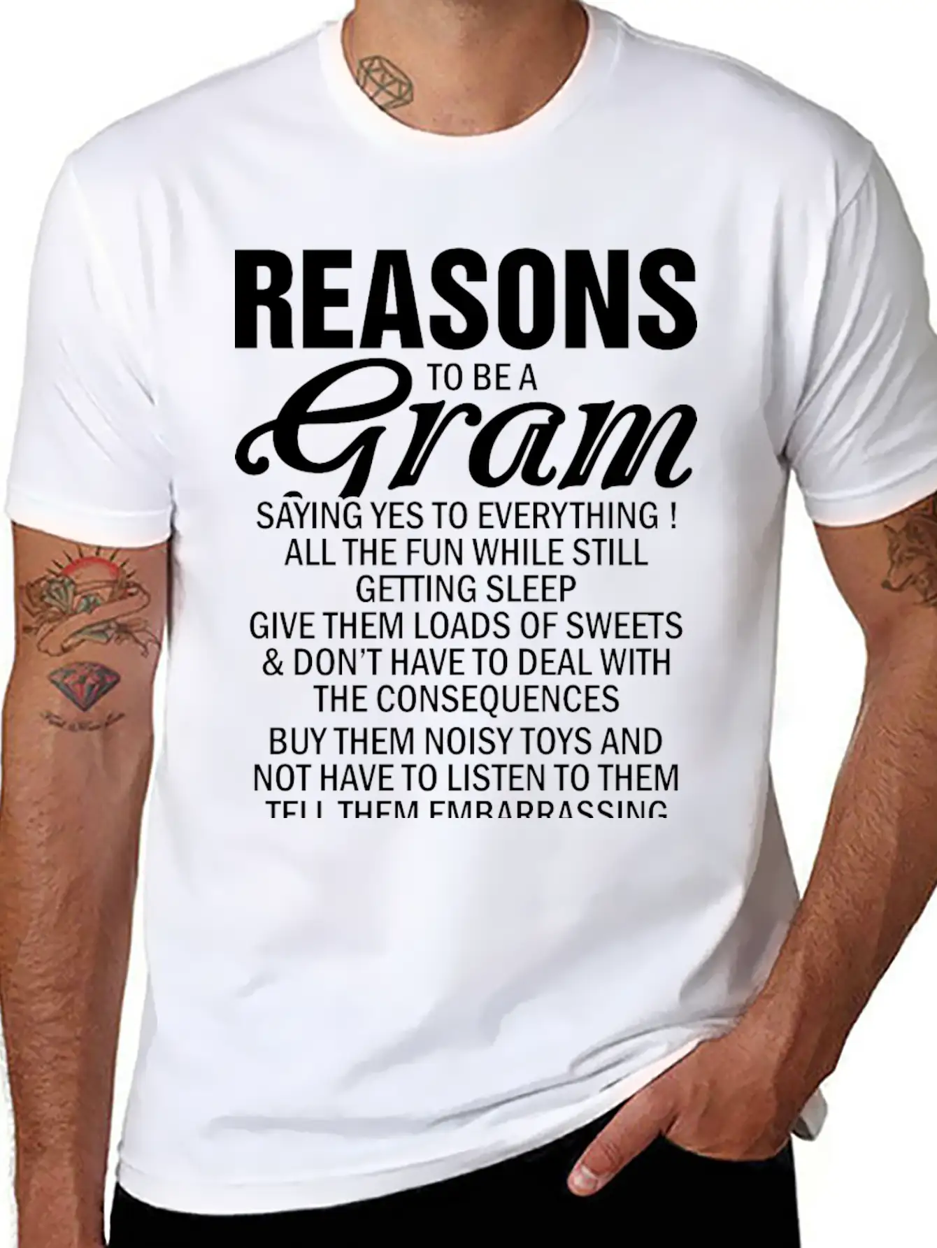 Reasons To Be A Gram Classic Fit Graphic Tee For Daily Comfort – Unisex Cotton Shirt