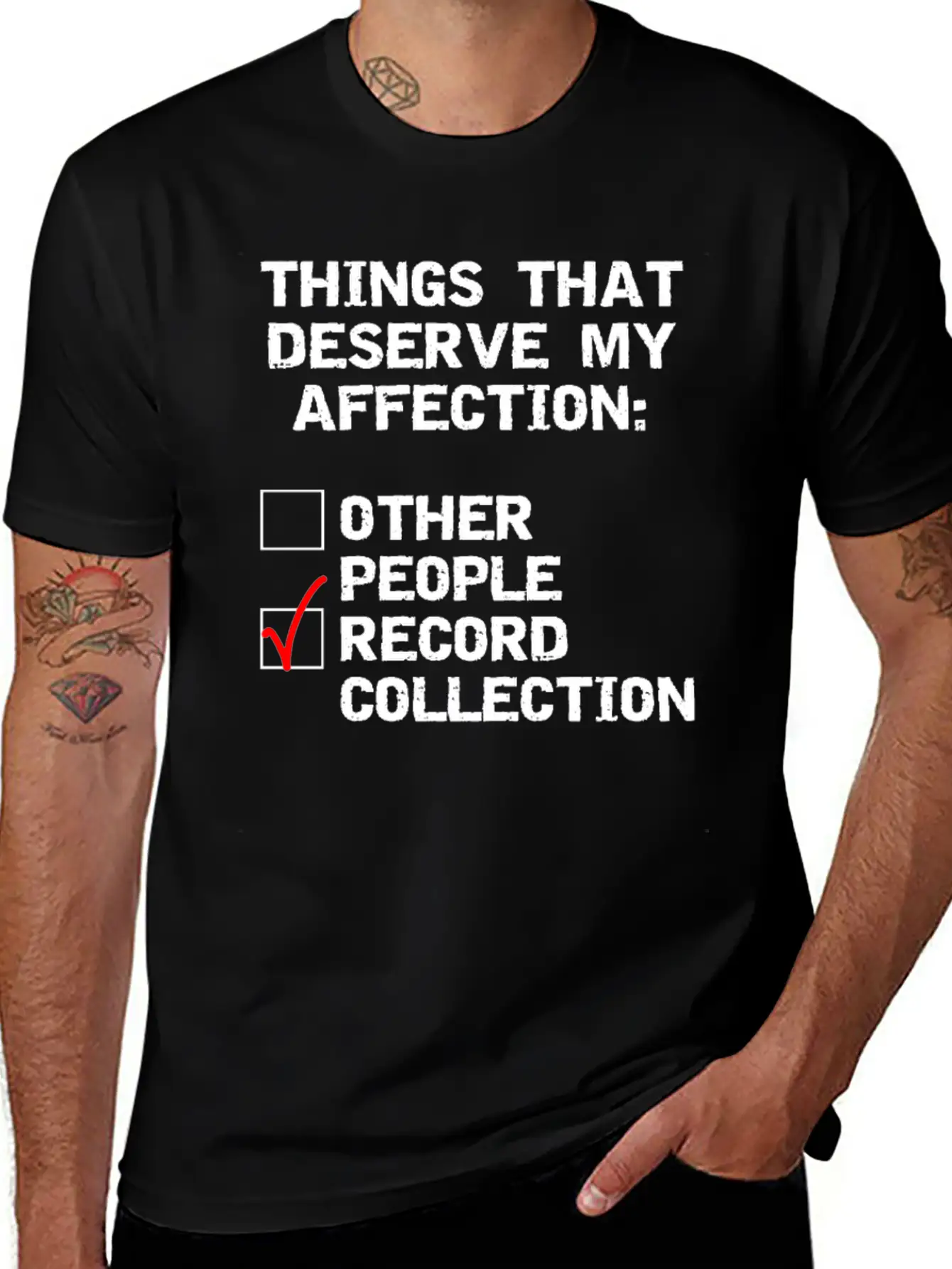Record Collector Funny Collection Design Unisex Casual T-Shirt – Clean Design For Daily Comfort