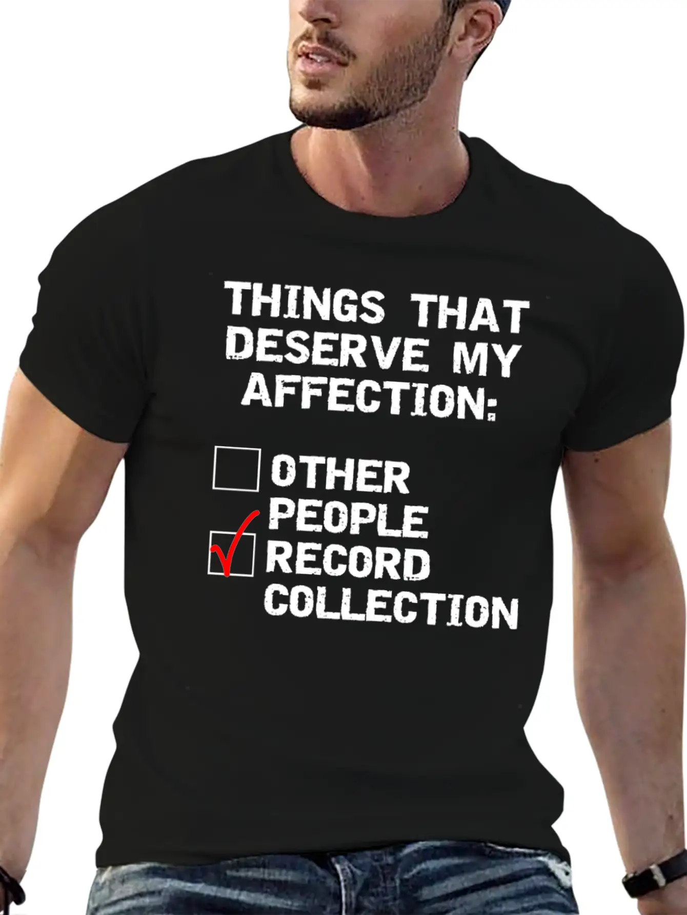 Record Collector Funny Collection Design Unisex Casual T-Shirt – Clean Design For Daily Comfort