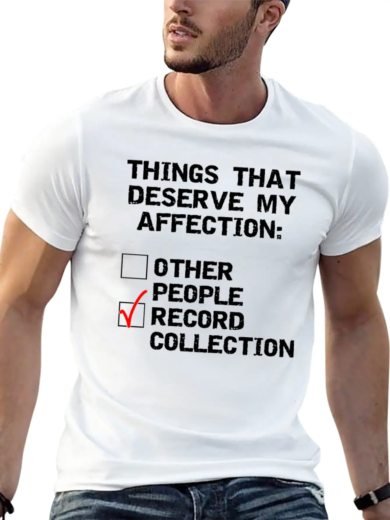 Record Collector Funny Collection Design Unisex Casual T-Shirt – Clean Design For Daily Comfort