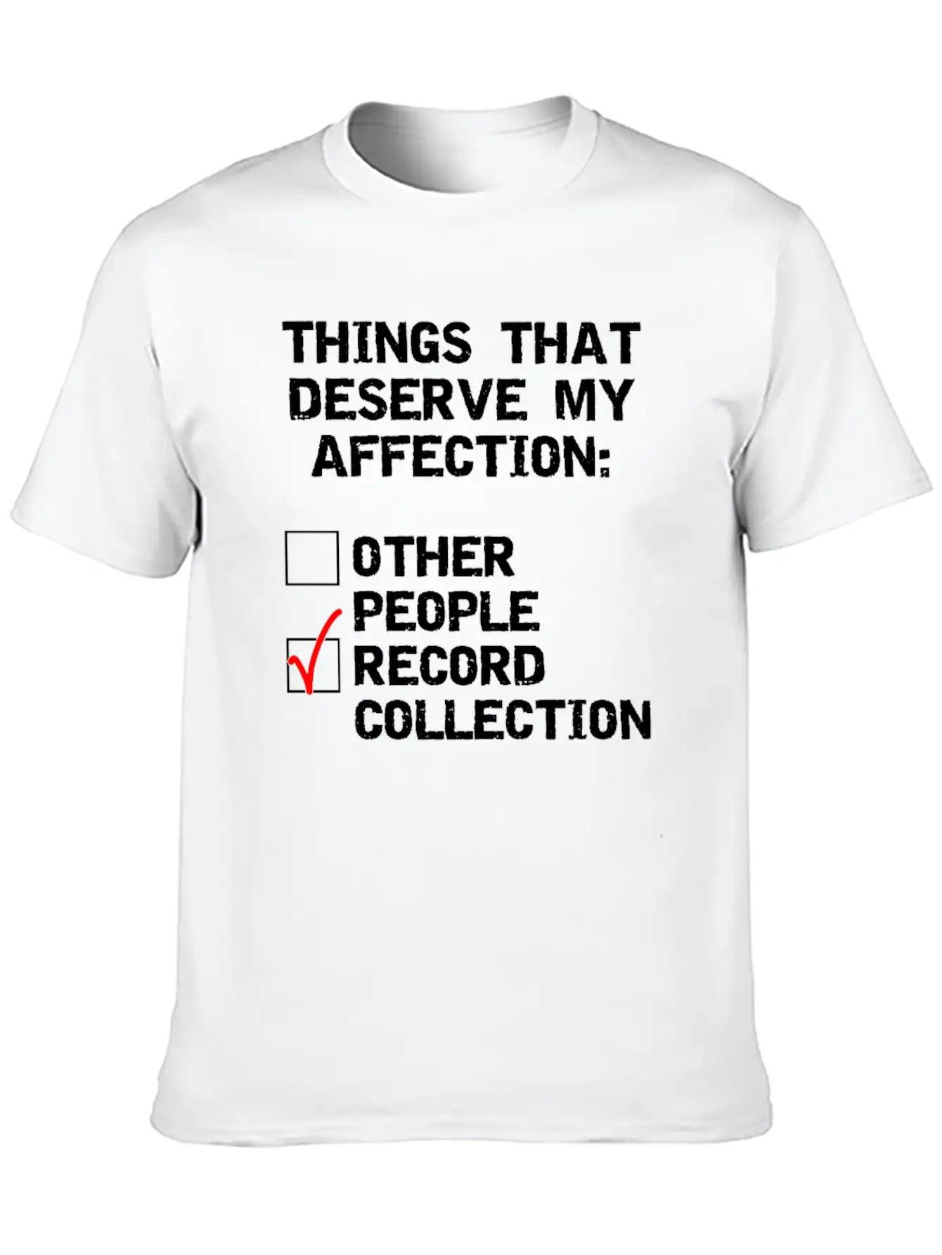 Record Collector Funny Collection Design Unisex Casual T-Shirt – Clean Design For Daily Comfort