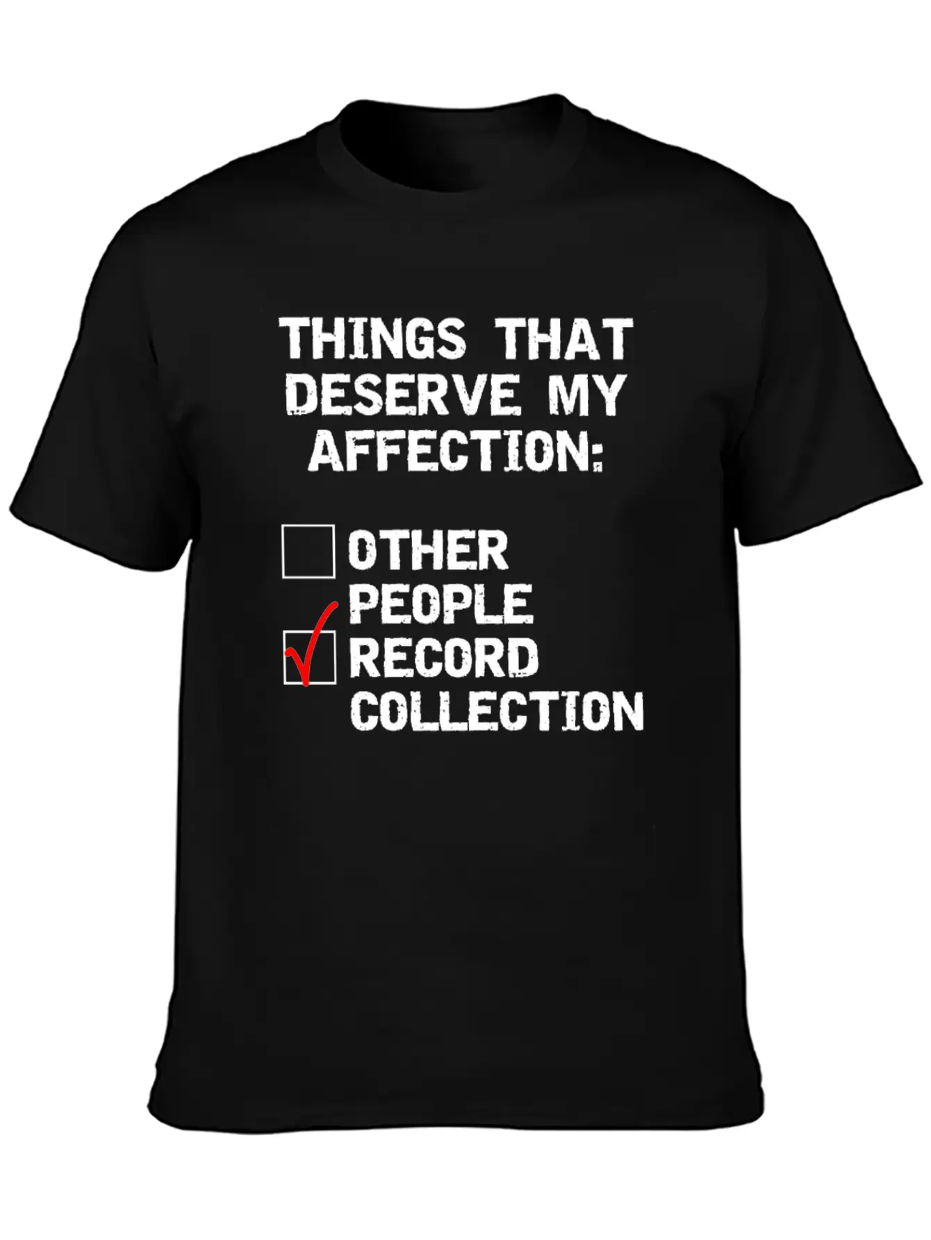 Record Collector Funny Collection Design Unisex Casual T-Shirt – Clean Design For Daily Comfort