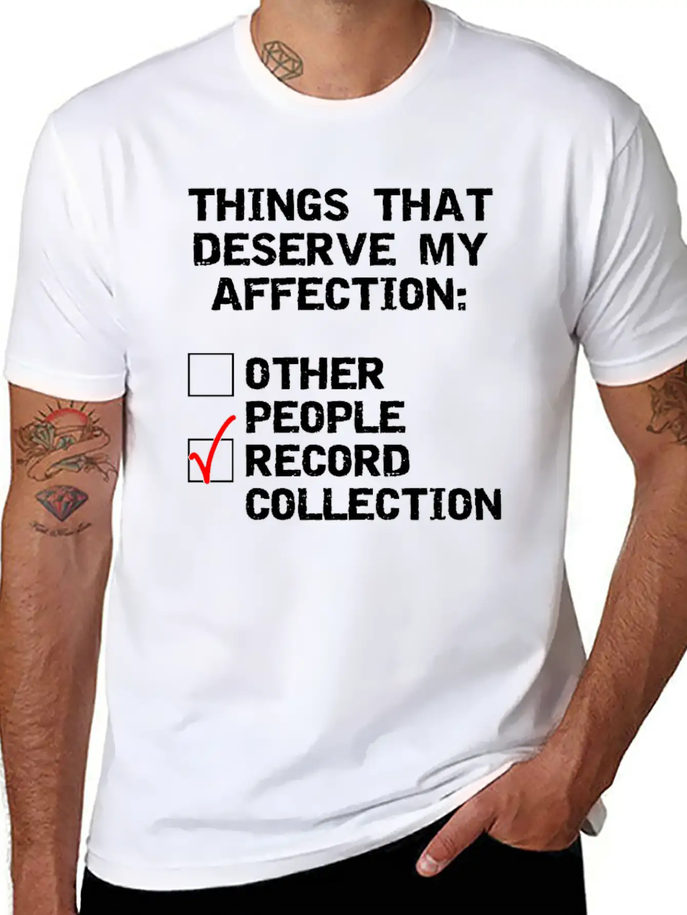 Record Collector Funny Collection Design Unisex Casual T-Shirt – Clean Design For Daily Comfort