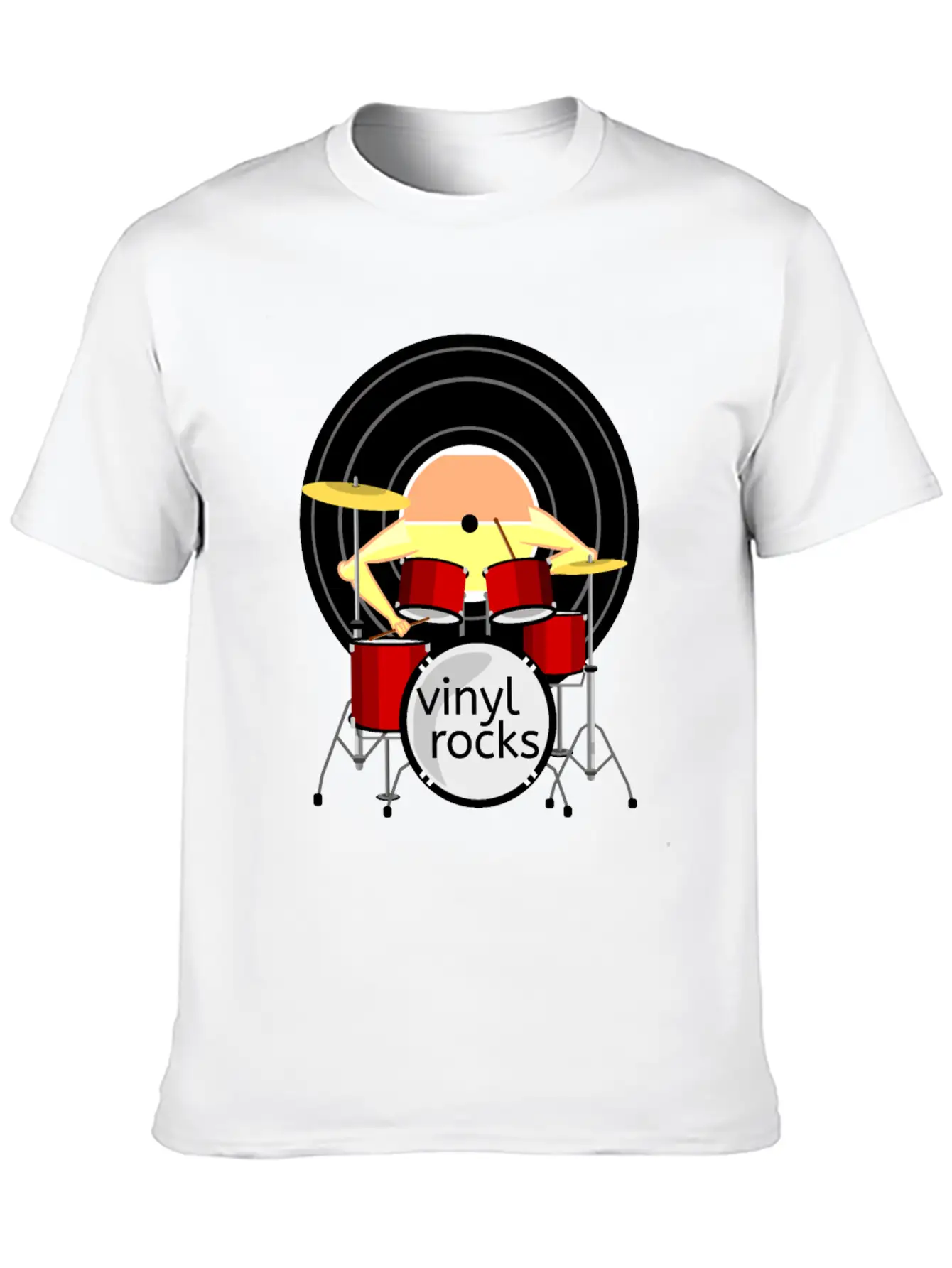 Record Drums Vinyl All Shops Stylish Everyday T-Shirt – Unisex Basic Cotton Tee