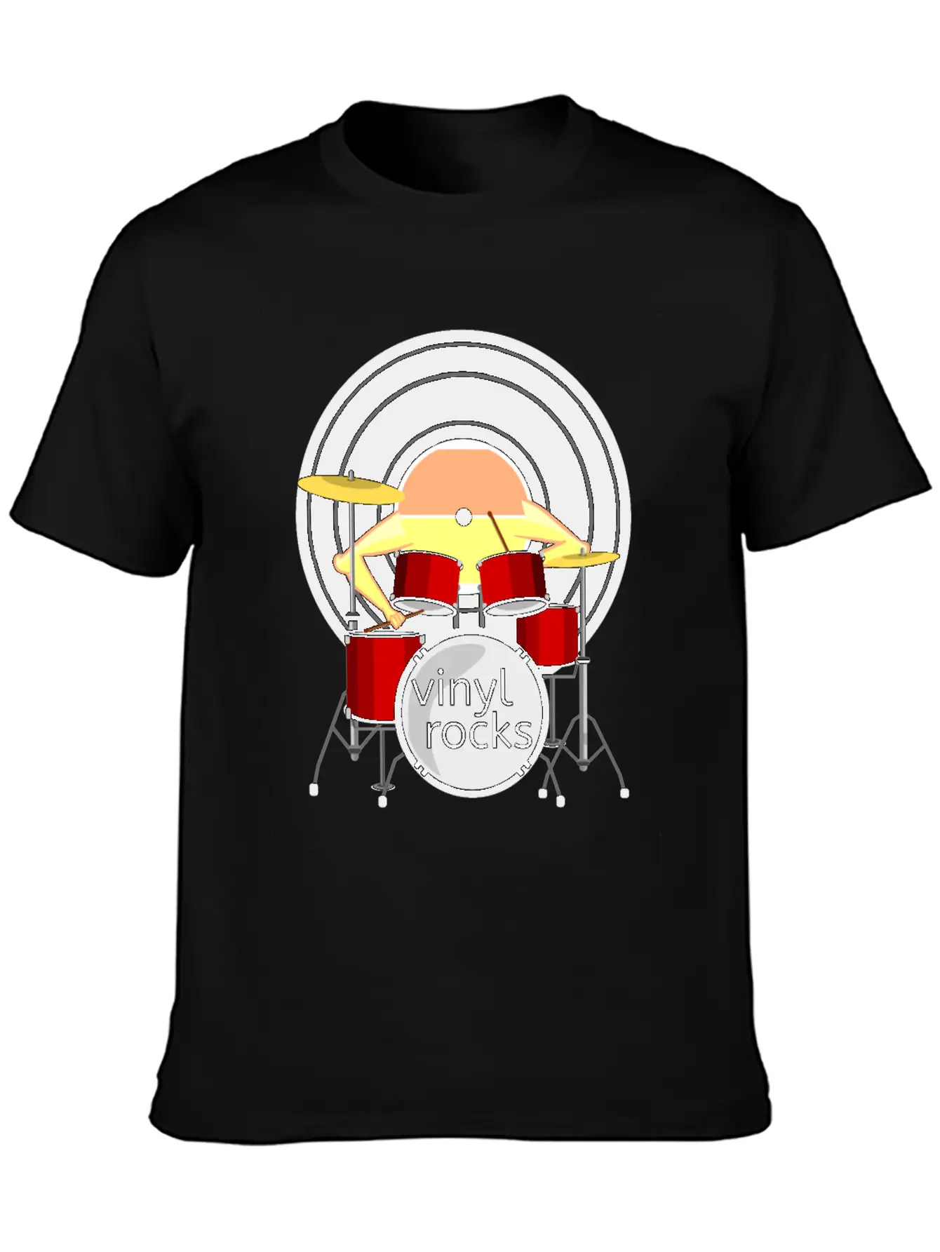 Record Drums Vinyl All Shops Stylish Everyday T-Shirt – Unisex Basic Cotton Tee