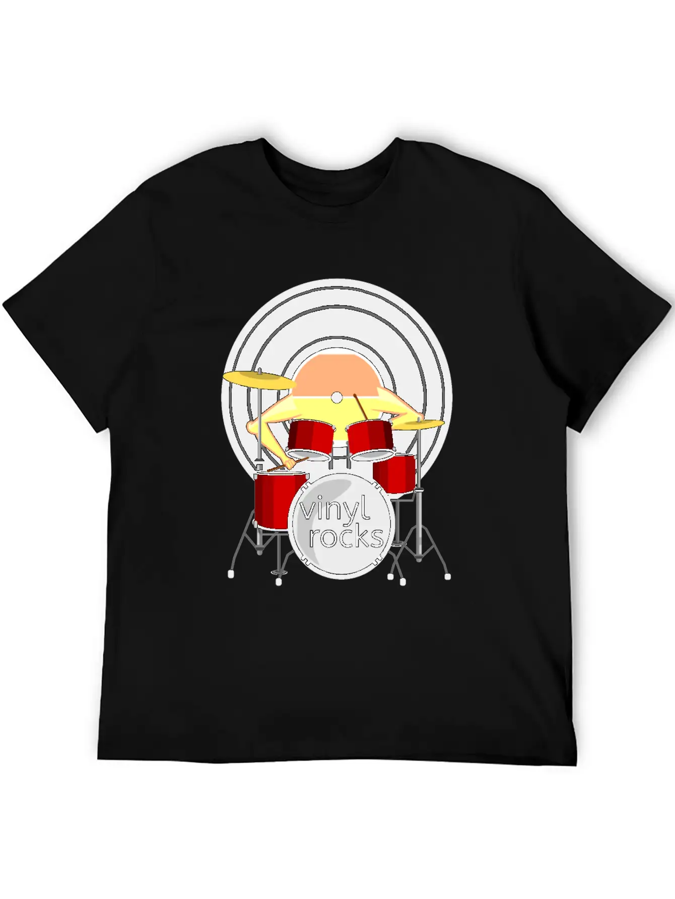 Record Drums Vinyl All Shops Stylish Everyday T-Shirt – Unisex Basic Cotton Tee