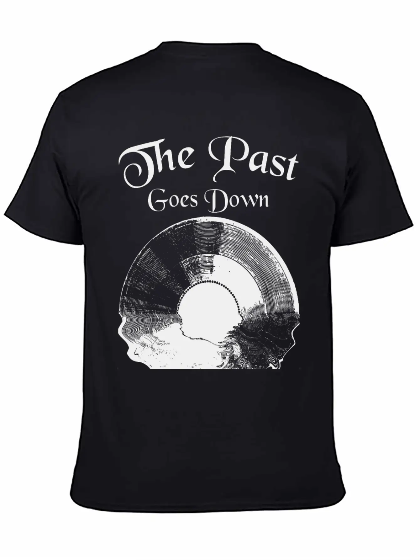 Record Past Goes Down Basic Graphic T-Shirt – Daily Comfort In Soft Cotton
