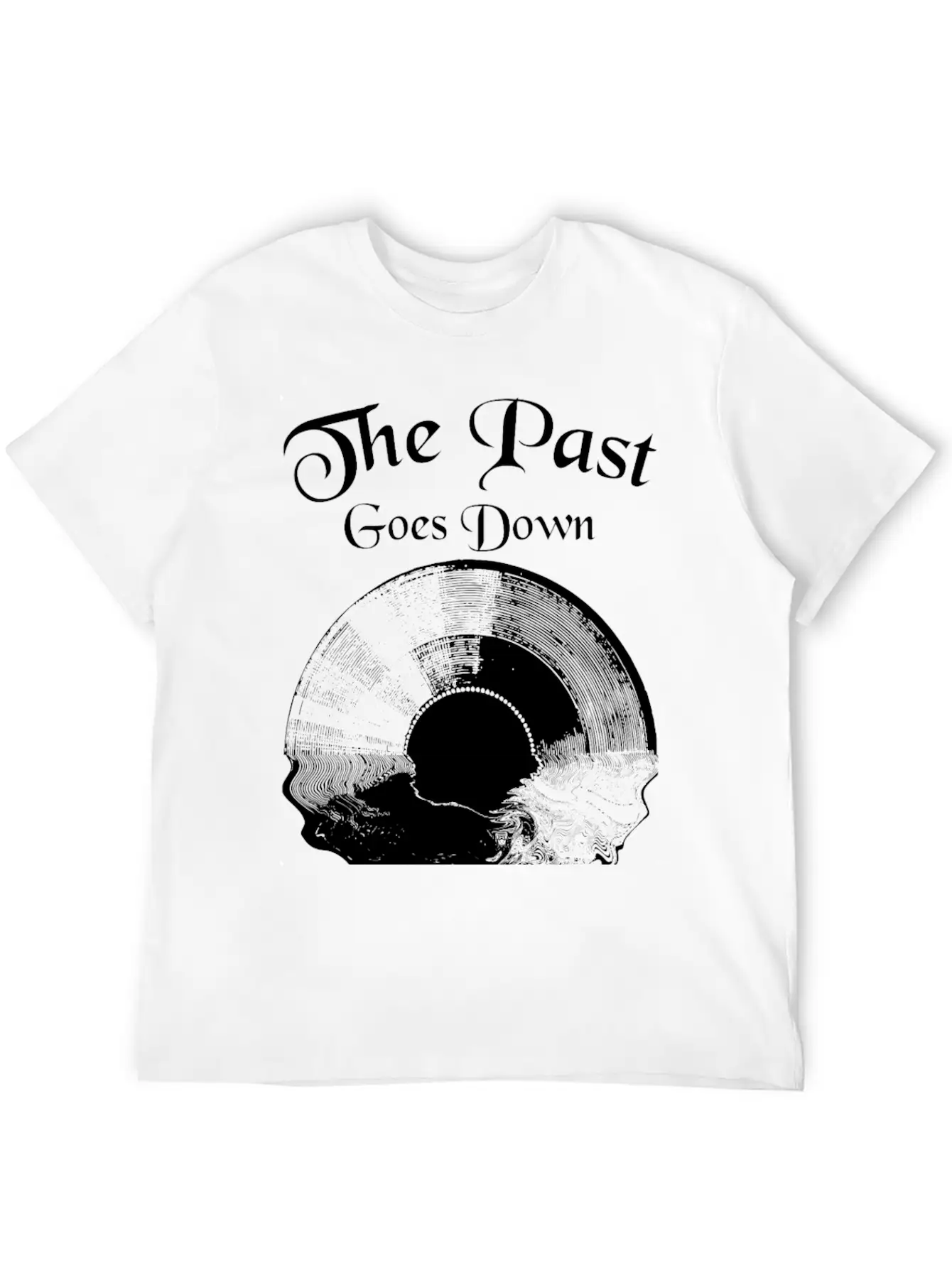 Record Past Goes Down Basic Graphic T-Shirt – Daily Comfort In Soft Cotton