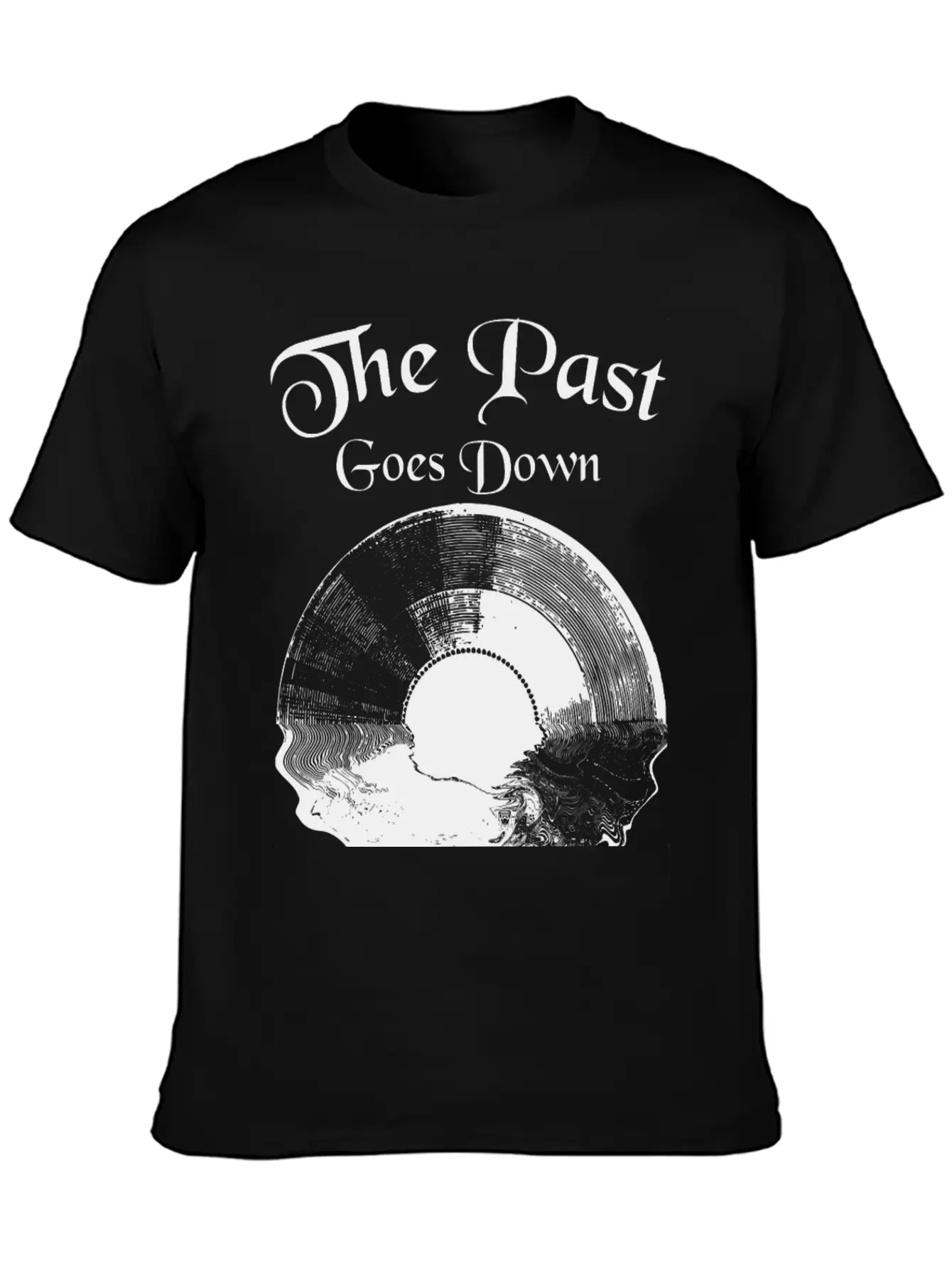 Record Past Goes Down Basic Graphic T-Shirt – Daily Comfort In Soft Cotton