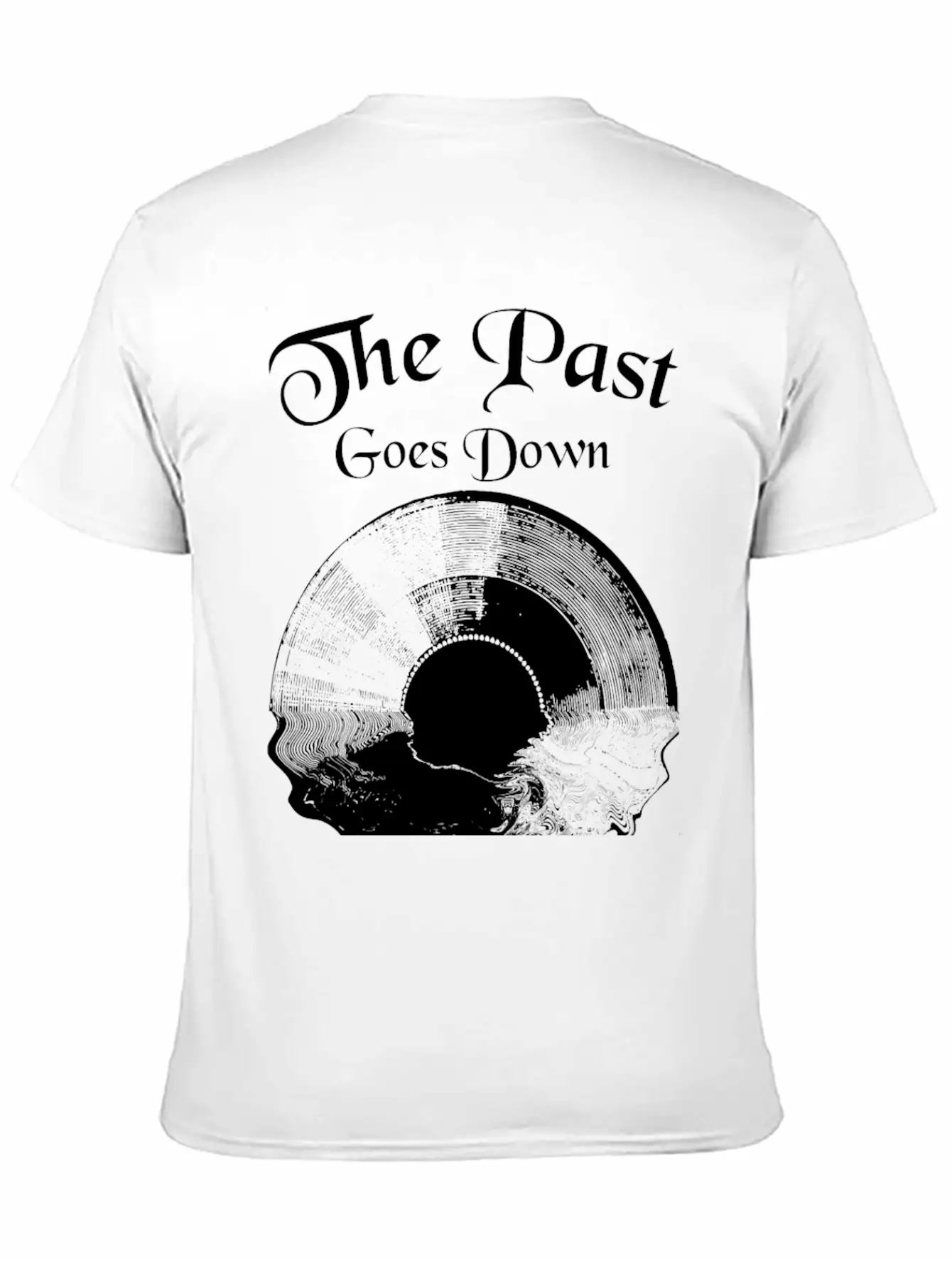 Record Past Goes Down Basic Graphic T-Shirt – Daily Comfort In Soft Cotton