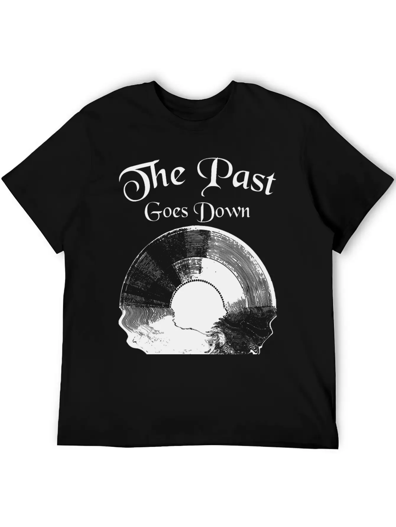 Record Past Goes Down Basic Graphic T-Shirt – Daily Comfort In Soft Cotton