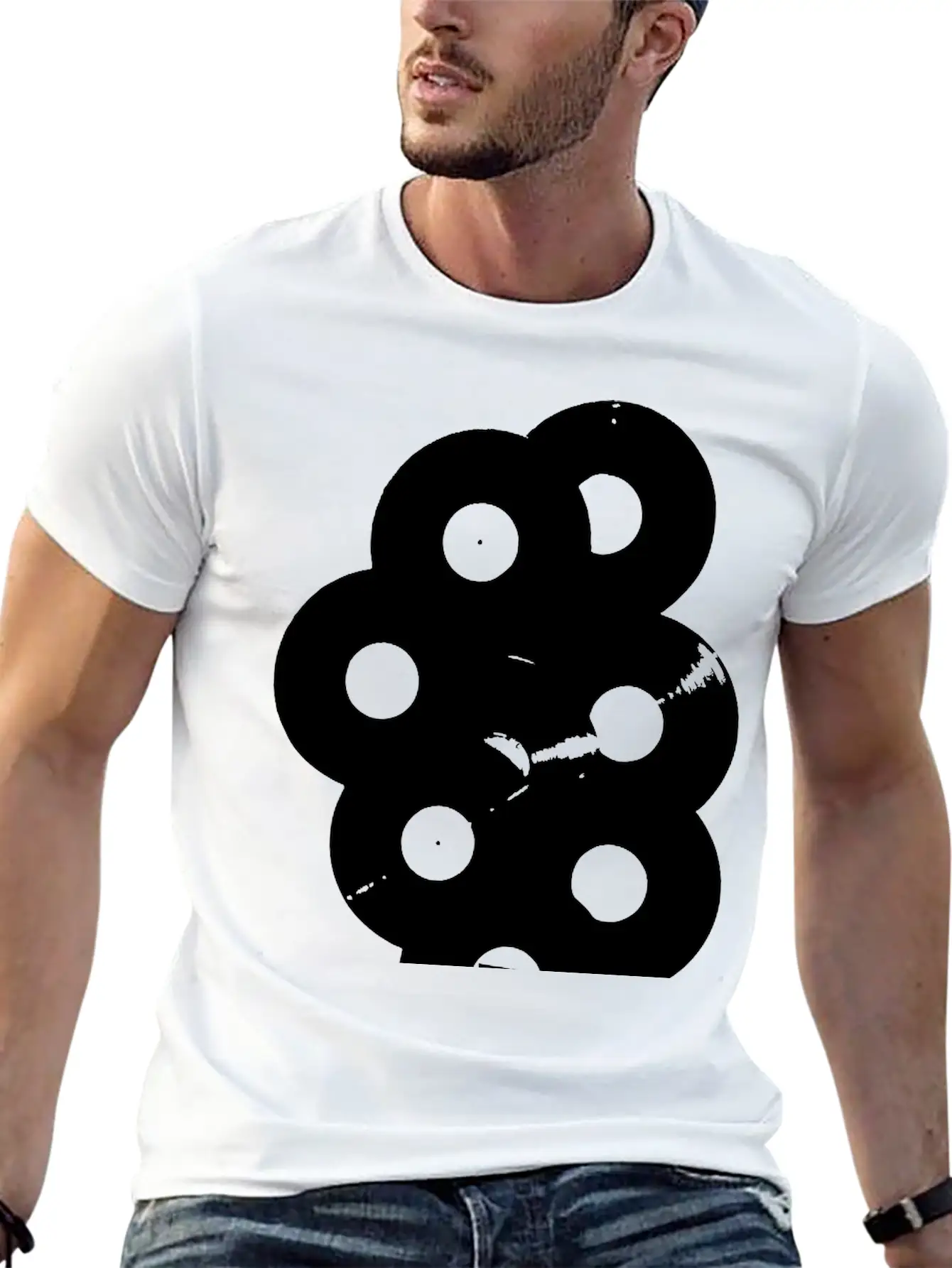 Records Vinyl Relaxed Everyday Tee – Lightweight And Durable Cotton