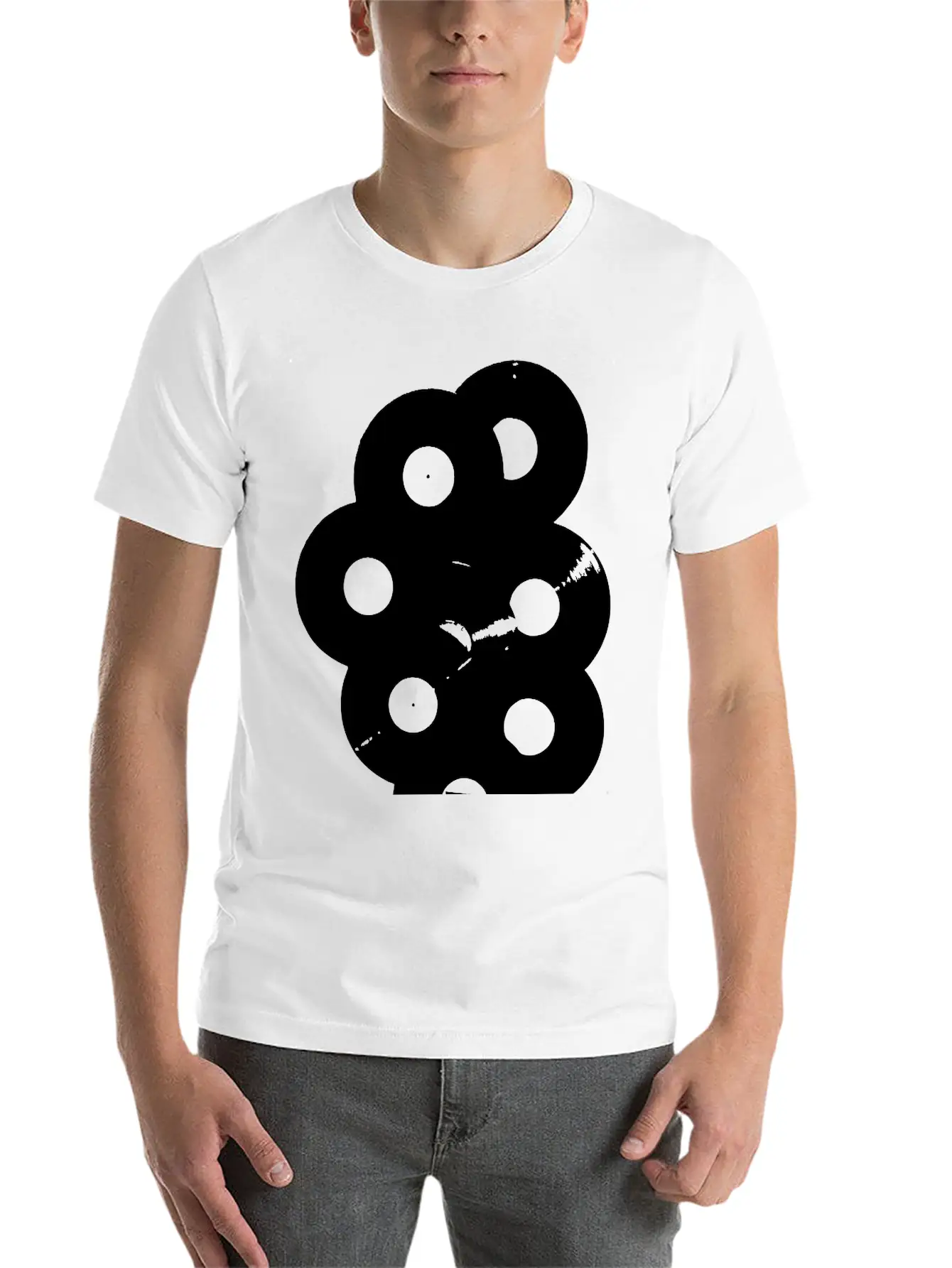 Records Vinyl Relaxed Everyday Tee – Lightweight And Durable Cotton