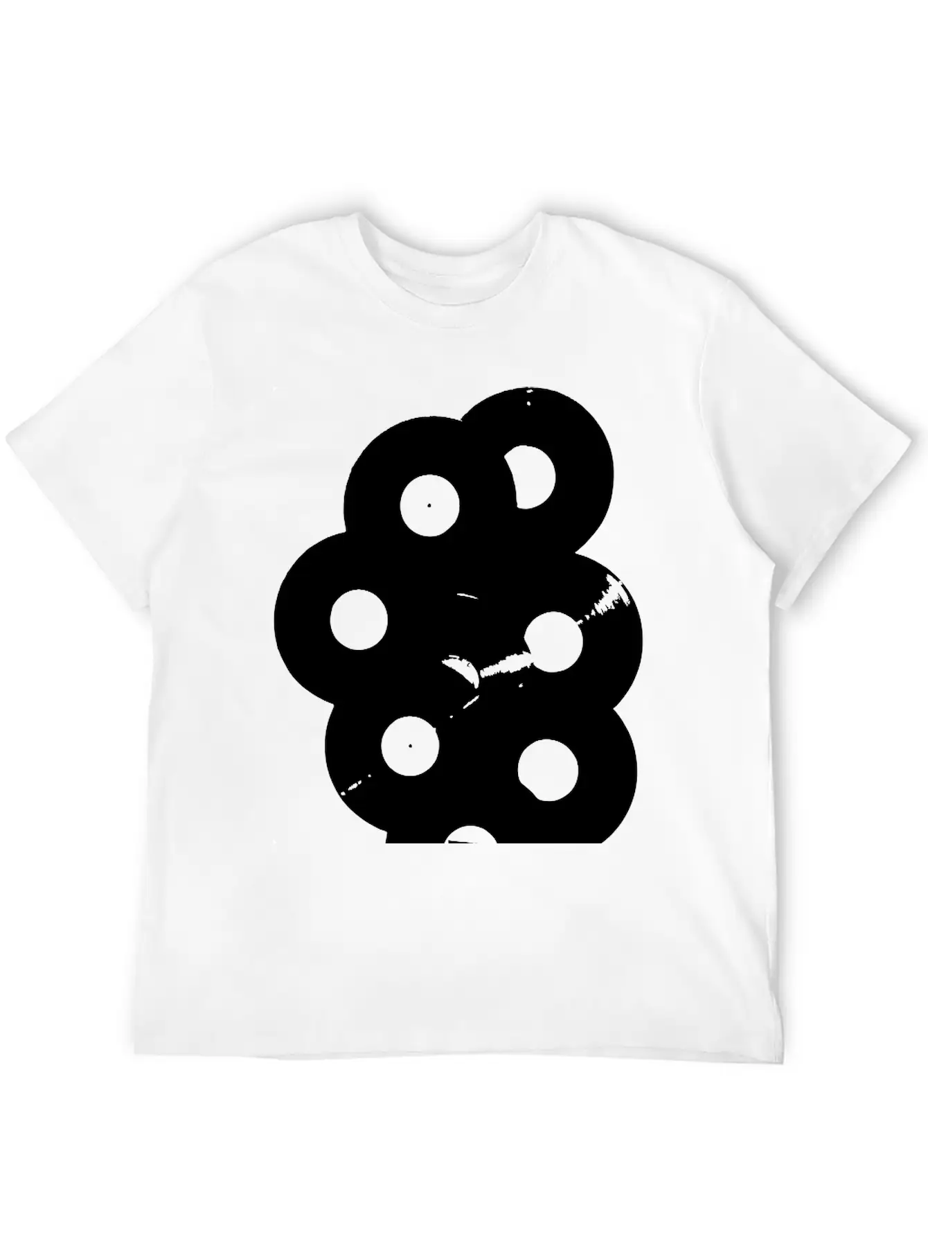 Records Vinyl Relaxed Everyday Tee – Lightweight And Durable Cotton