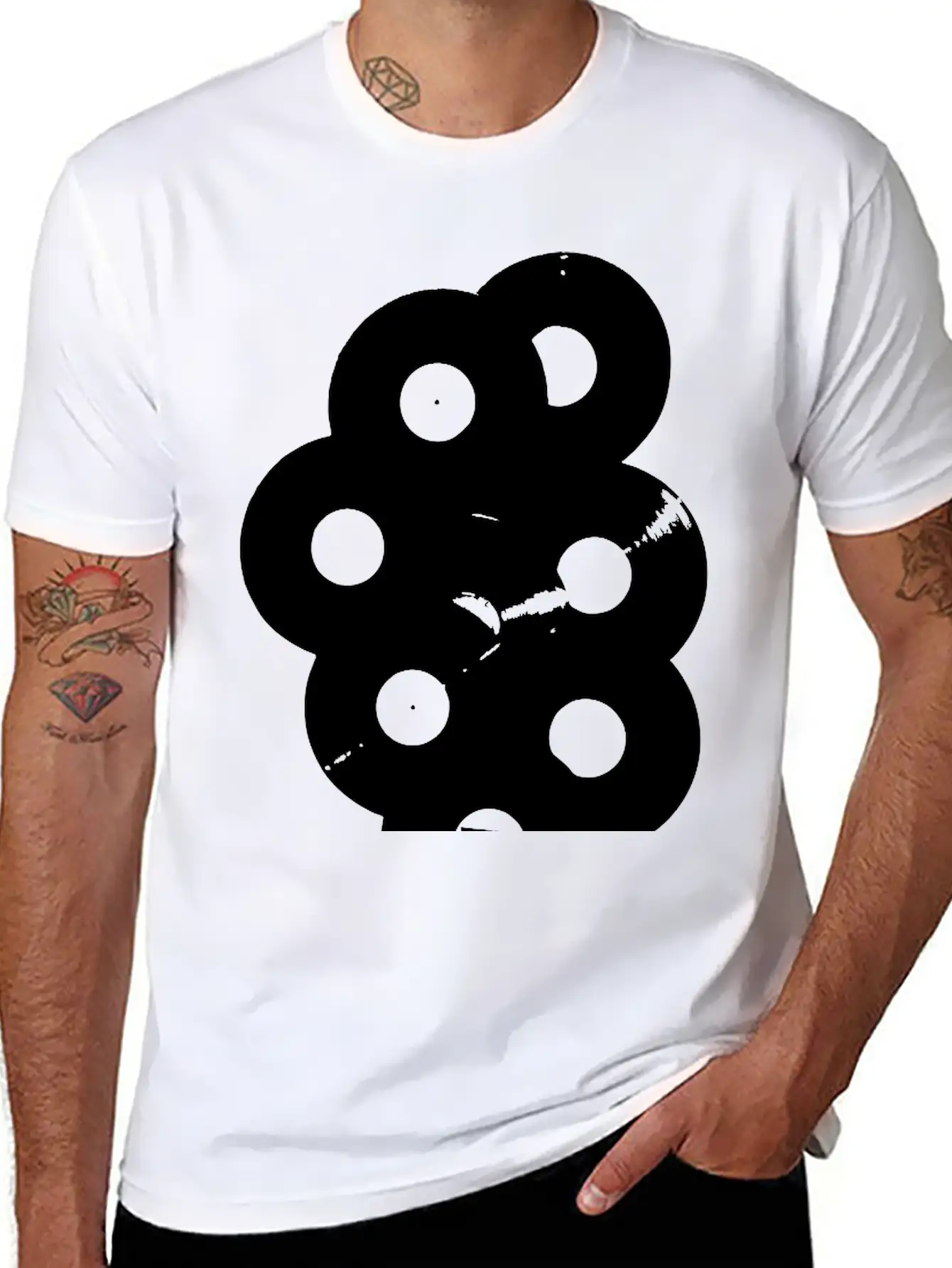 Records Vinyl Relaxed Everyday Tee – Lightweight And Durable Cotton