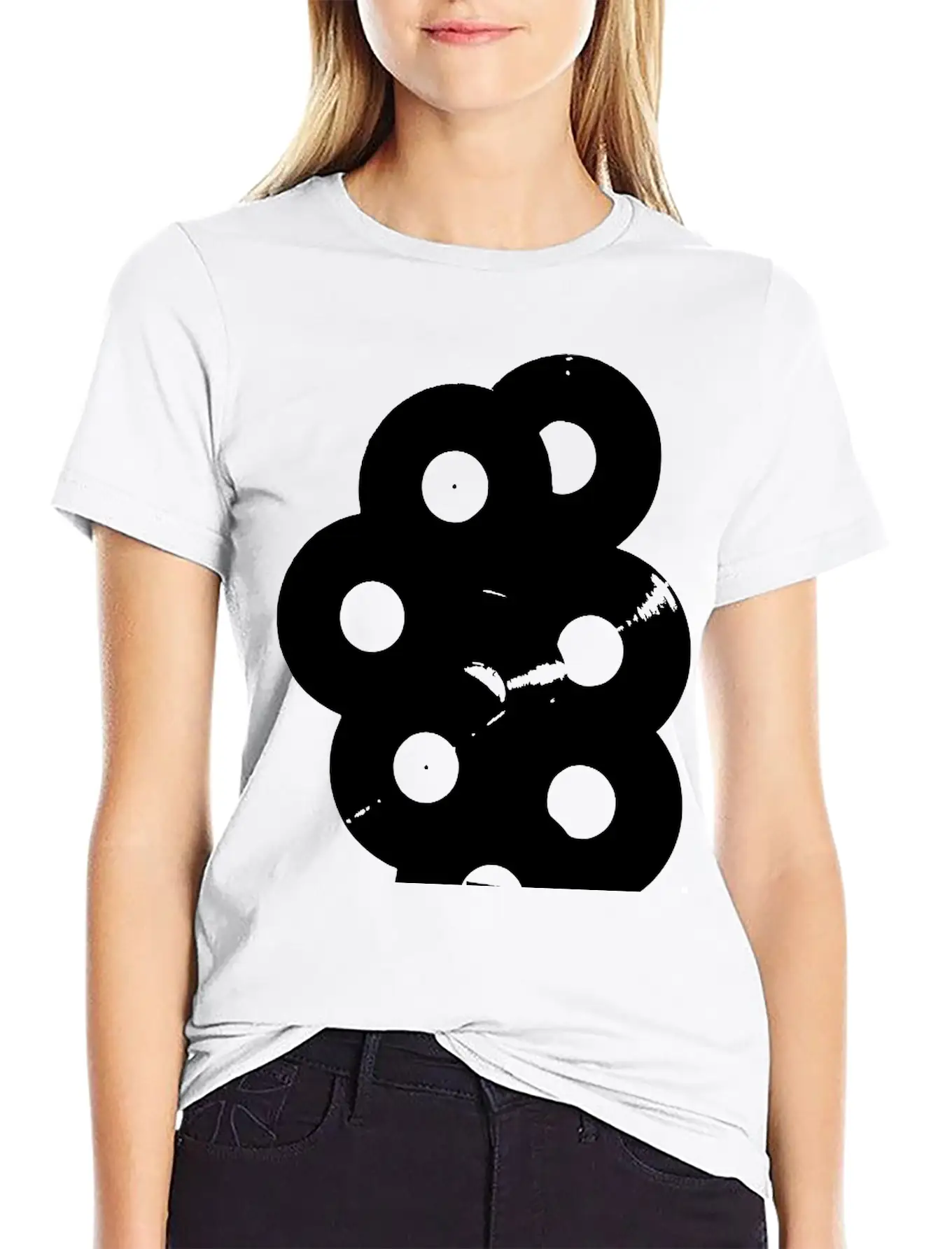 Records Vinyl Relaxed Everyday Tee – Lightweight And Durable Cotton