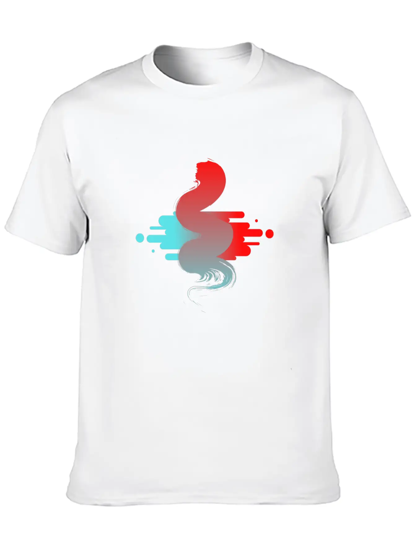 Red Blue Gradients Modern Fit Casual T-Shirt – Clean And Versatile Design