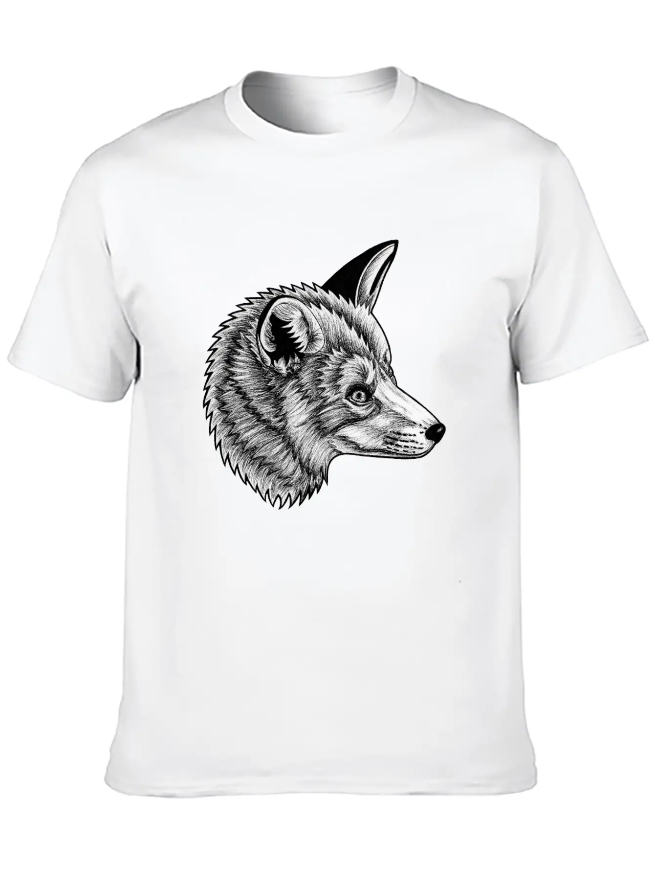 Red Fox - Ink Illustration Relaxed Everyday Tee – Lightweight And Durable Cotton