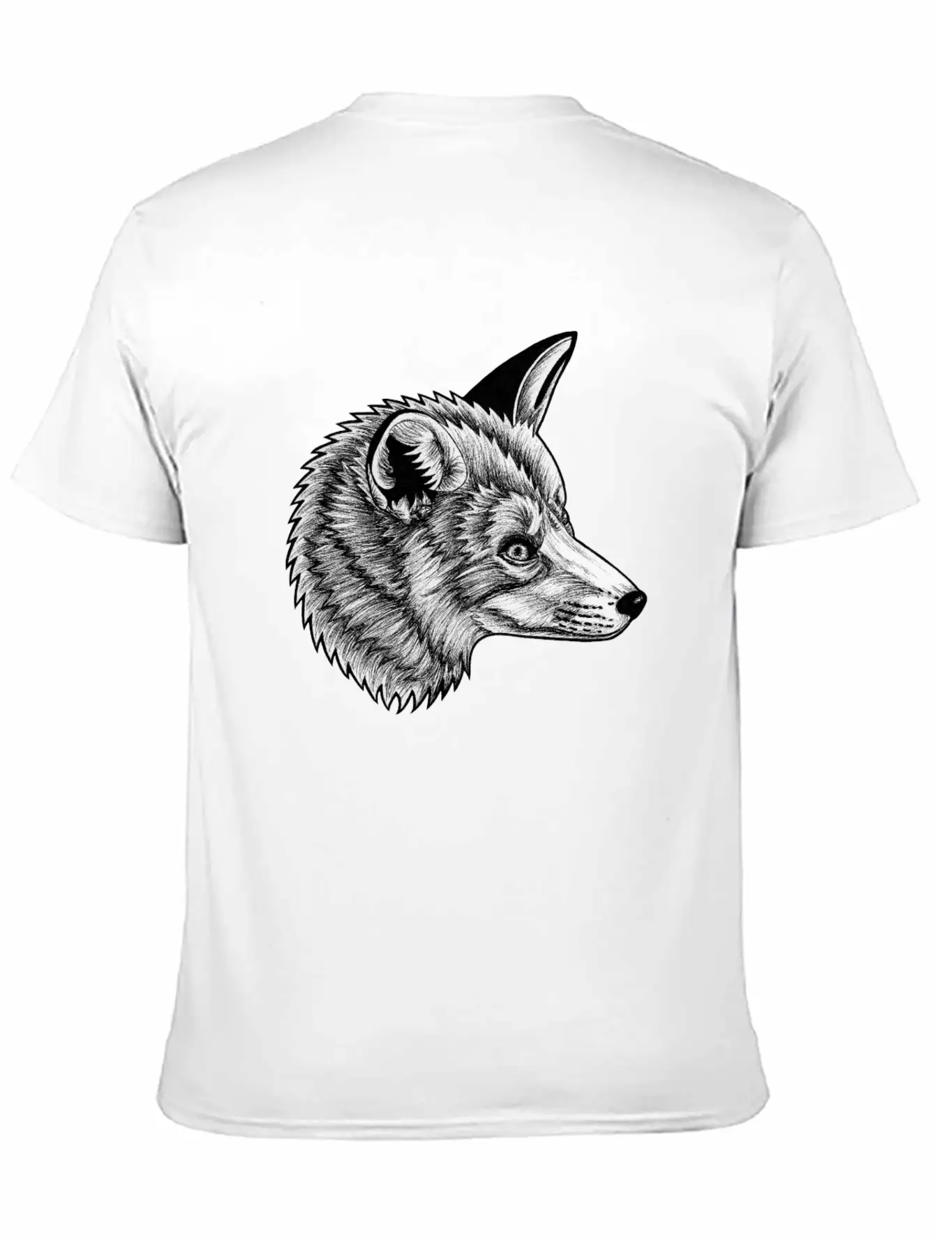 Red Fox - Ink Illustration Relaxed Everyday Tee – Lightweight And Durable Cotton