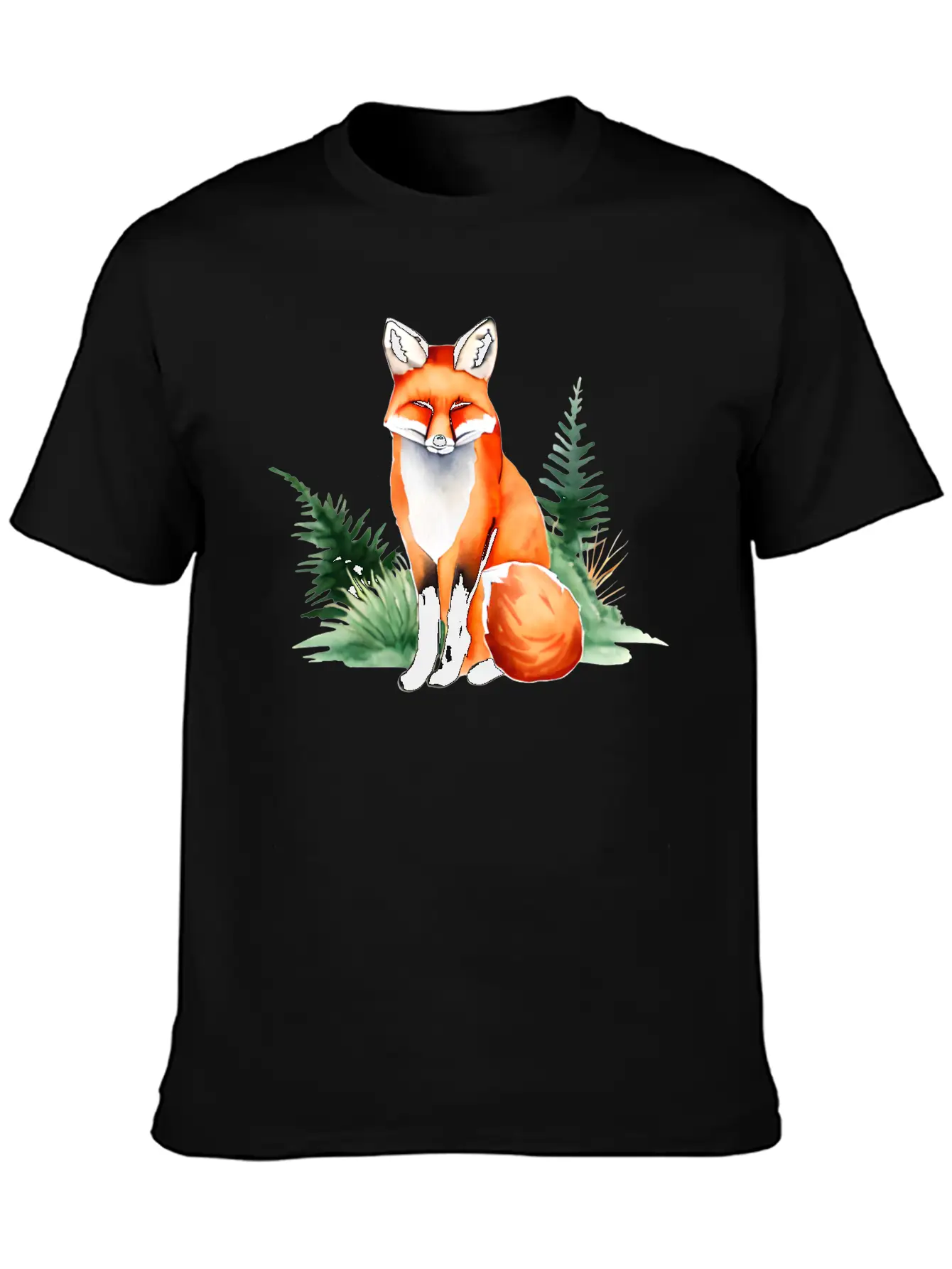 Red Fox Lightweight Cotton T-Shirt – Daily Comfort Graphic Shirt