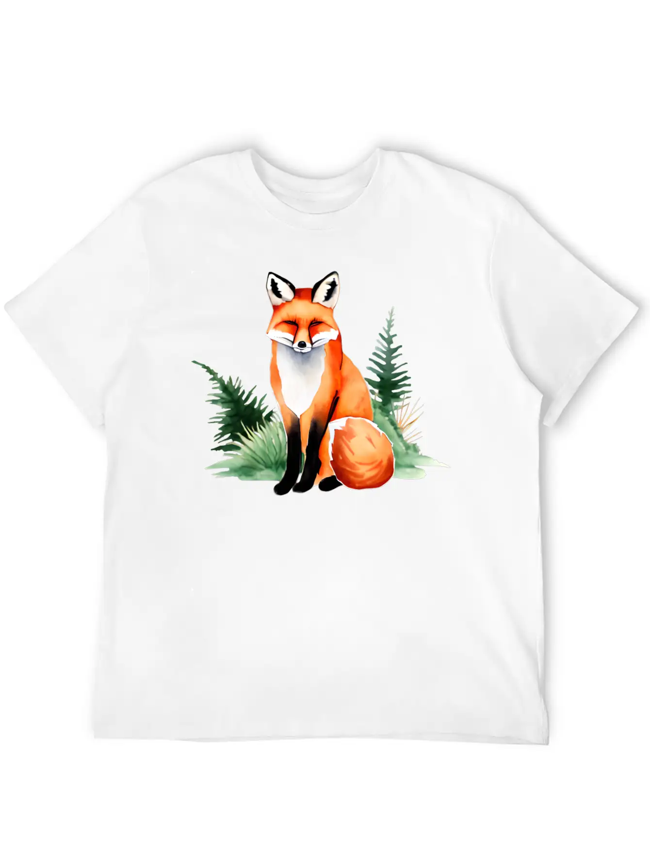 Red Fox Lightweight Cotton T-Shirt – Daily Comfort Graphic Shirt