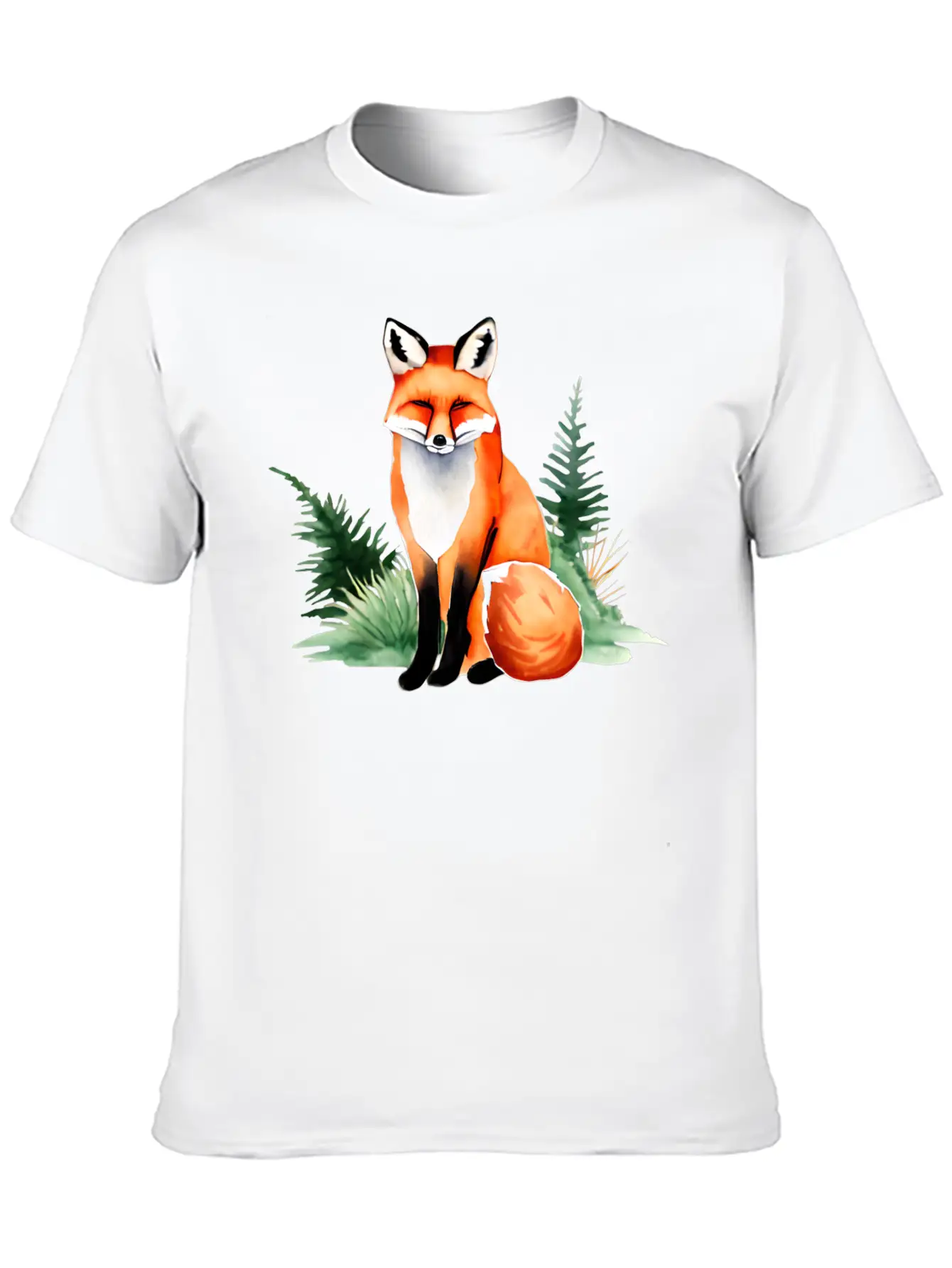 Red Fox Lightweight Cotton T-Shirt – Daily Comfort Graphic Shirt
