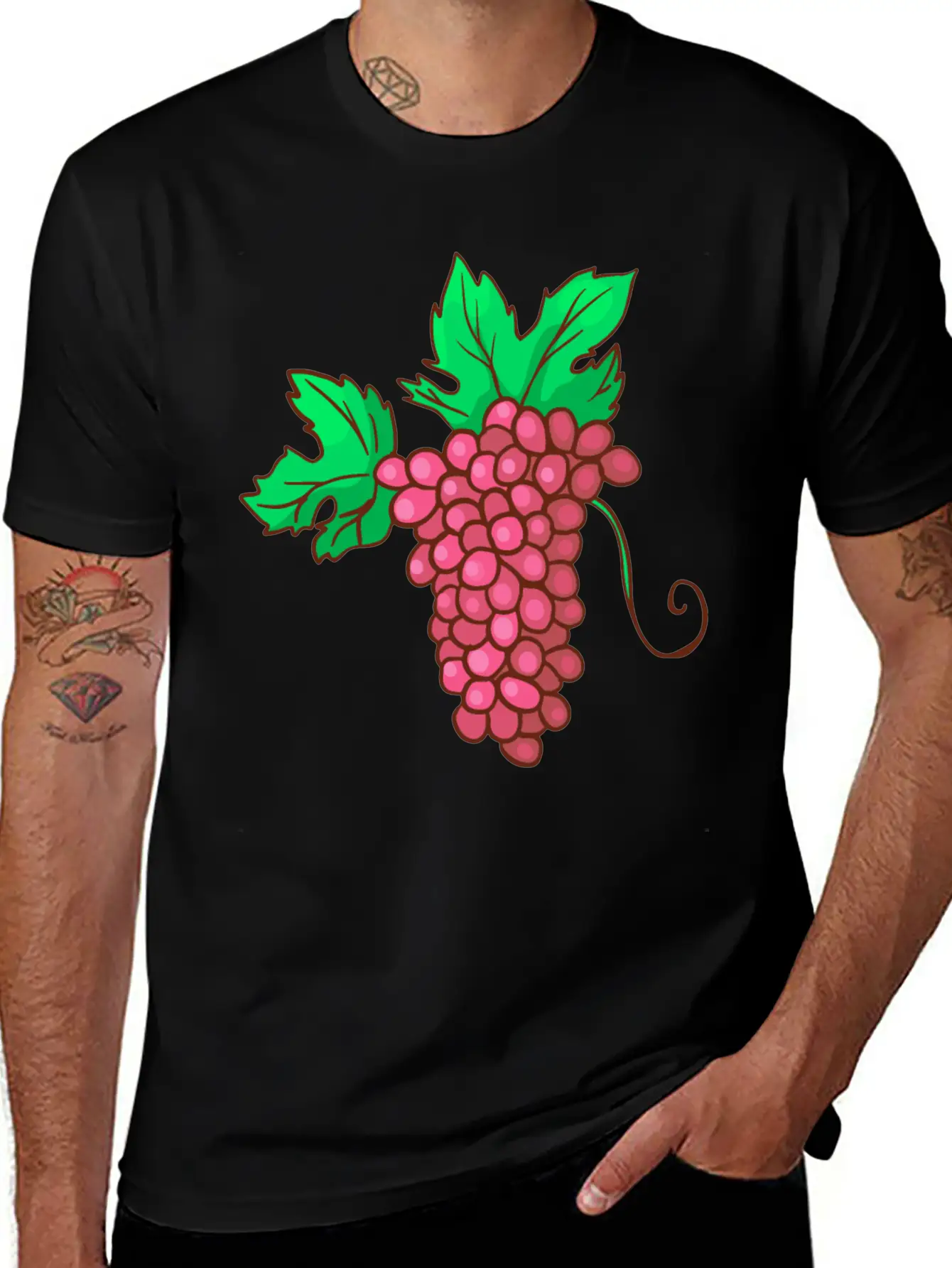 Red Grapes Unisex Casual T-Shirt – Clean Design For Daily Comfort